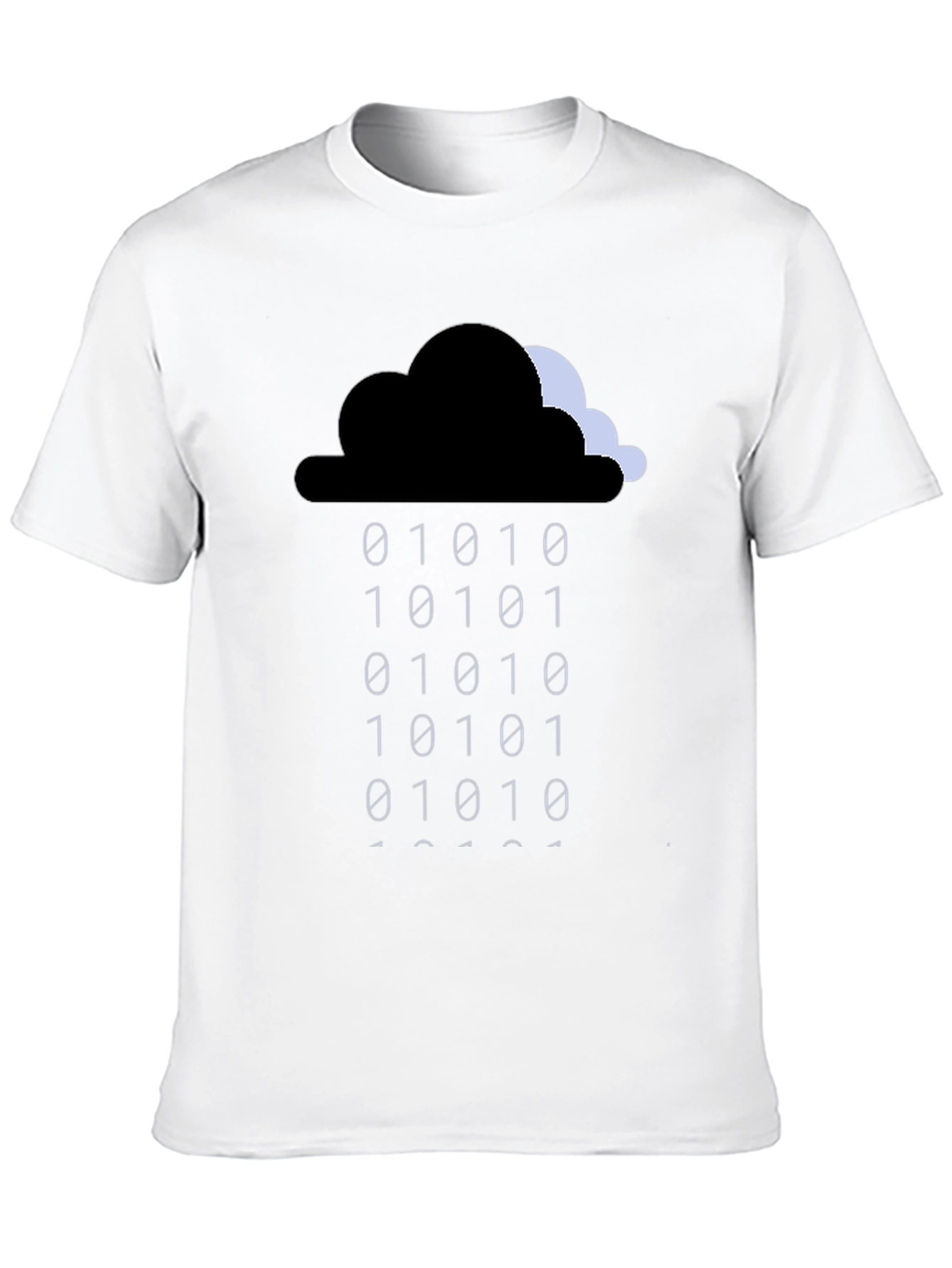 Binary Rain Cloud T-Shirt - Geeky Programmer Style