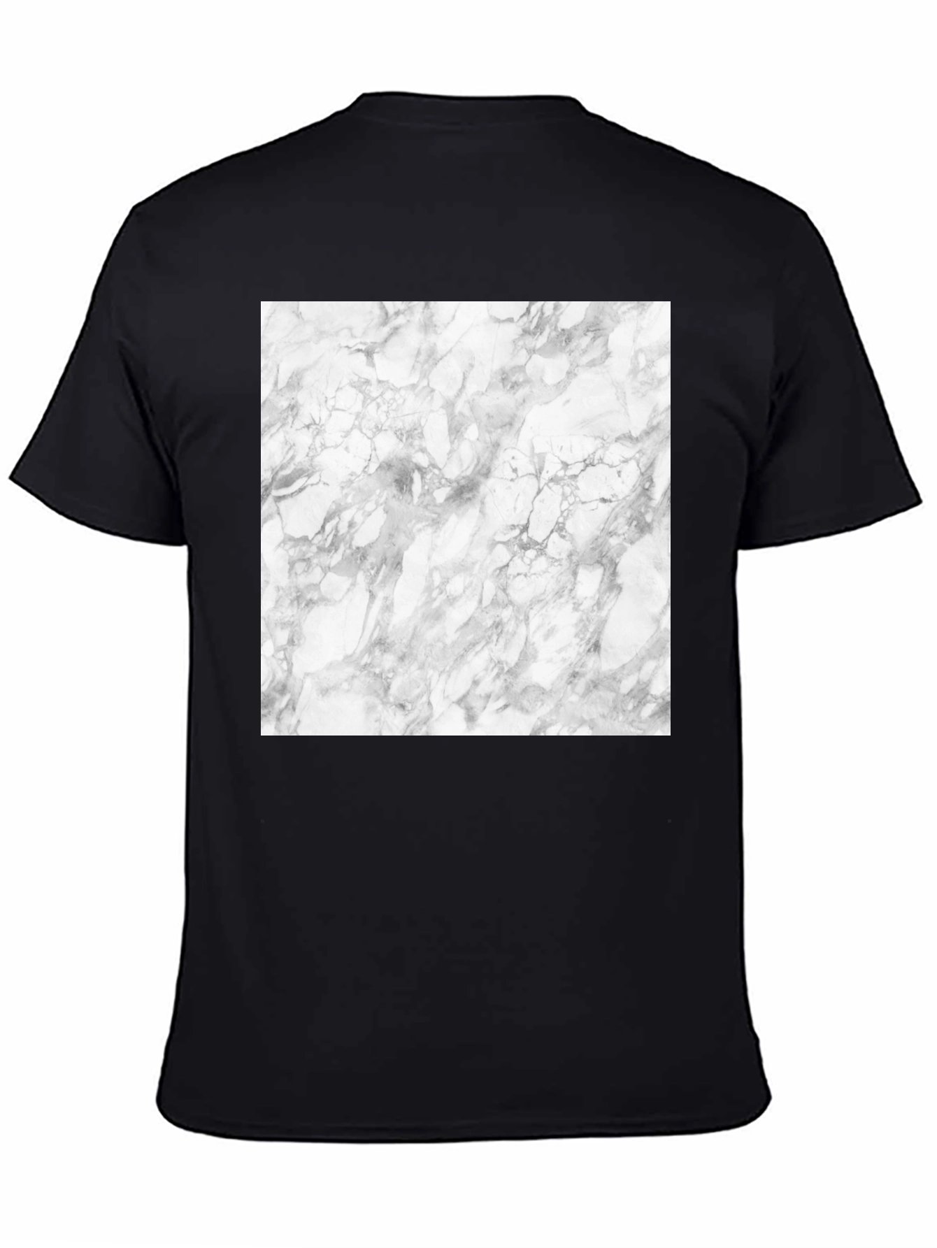 Marble Graphic Tee - Stylish Black Cotton T-Shirt