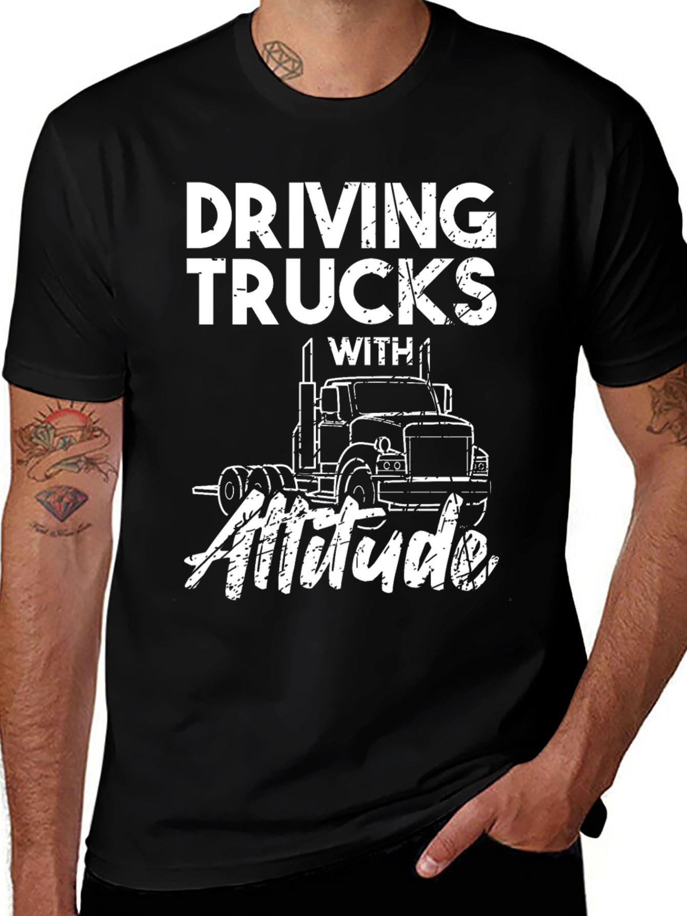 Driving Trucks With Attitude Graphic Tee