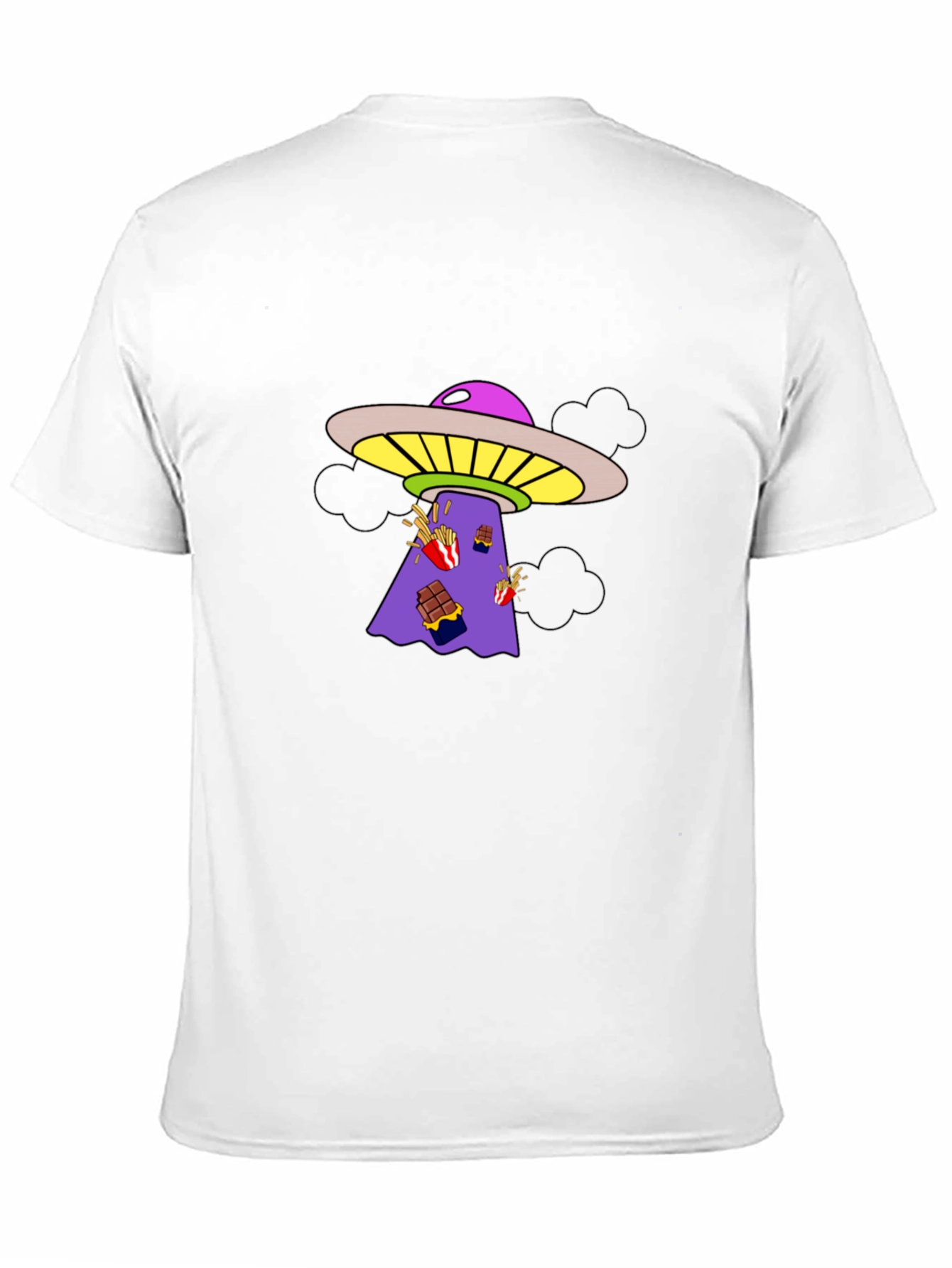 UFO Abduction Graphic Tee - Black Cotton T-Shirt