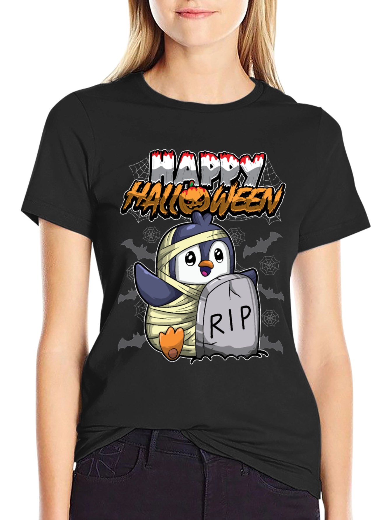 Penguin Mummy Halloween T-Shirt - Unisex
