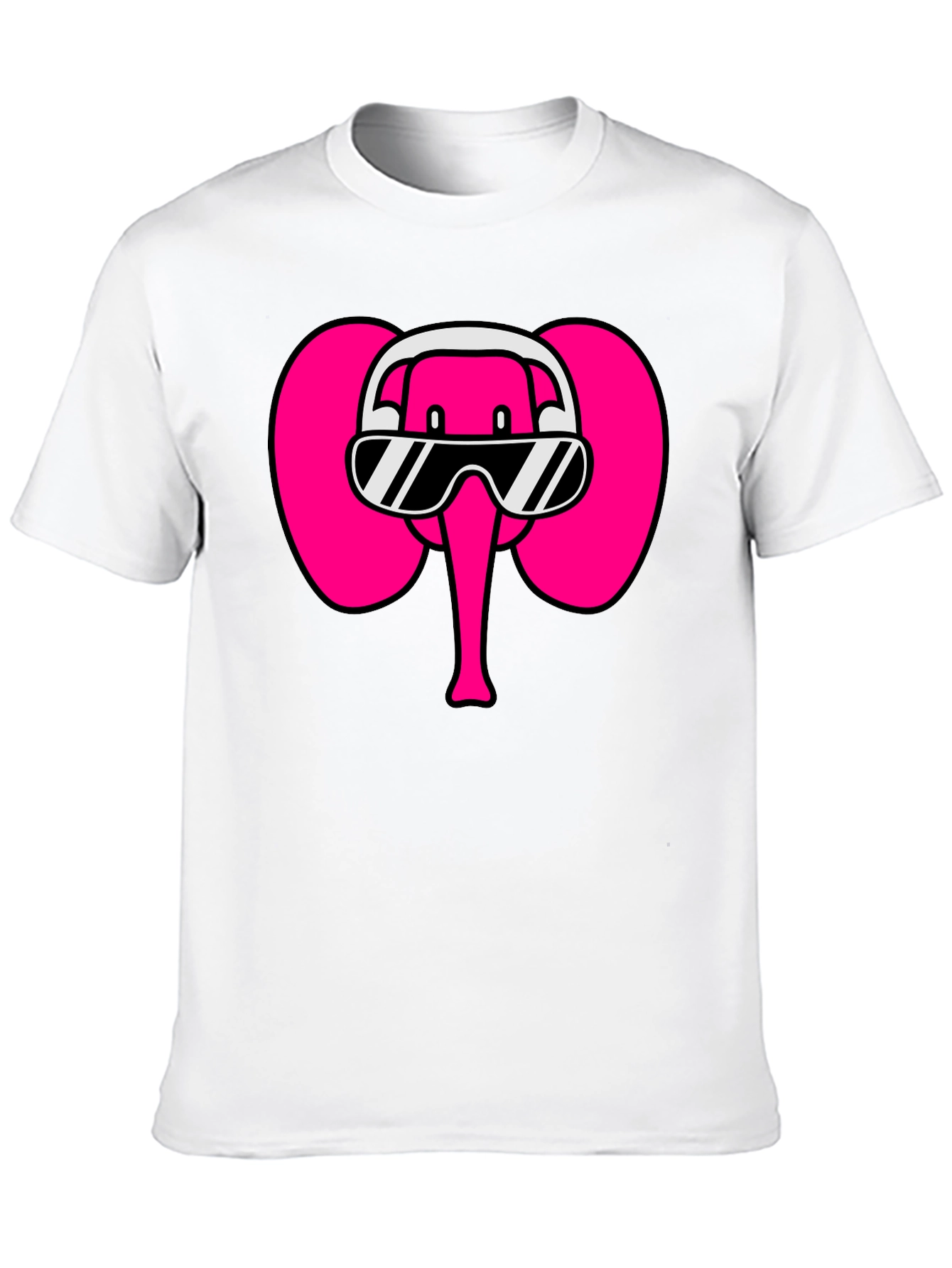 Cool Elephant T-Shirt: DJ Pink Elephant Tee