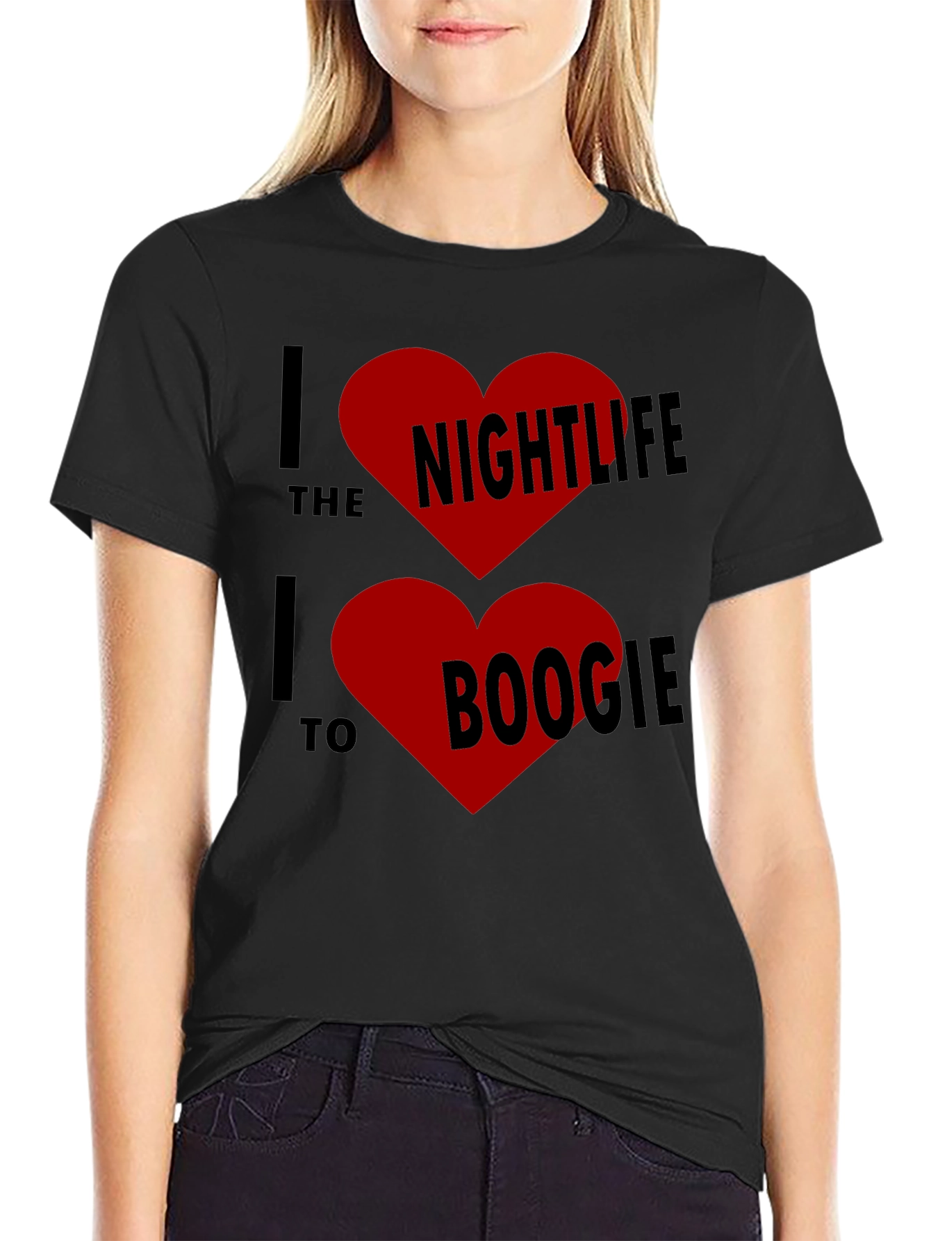 I Heart Nightlife & Boogie Black T-Shirt