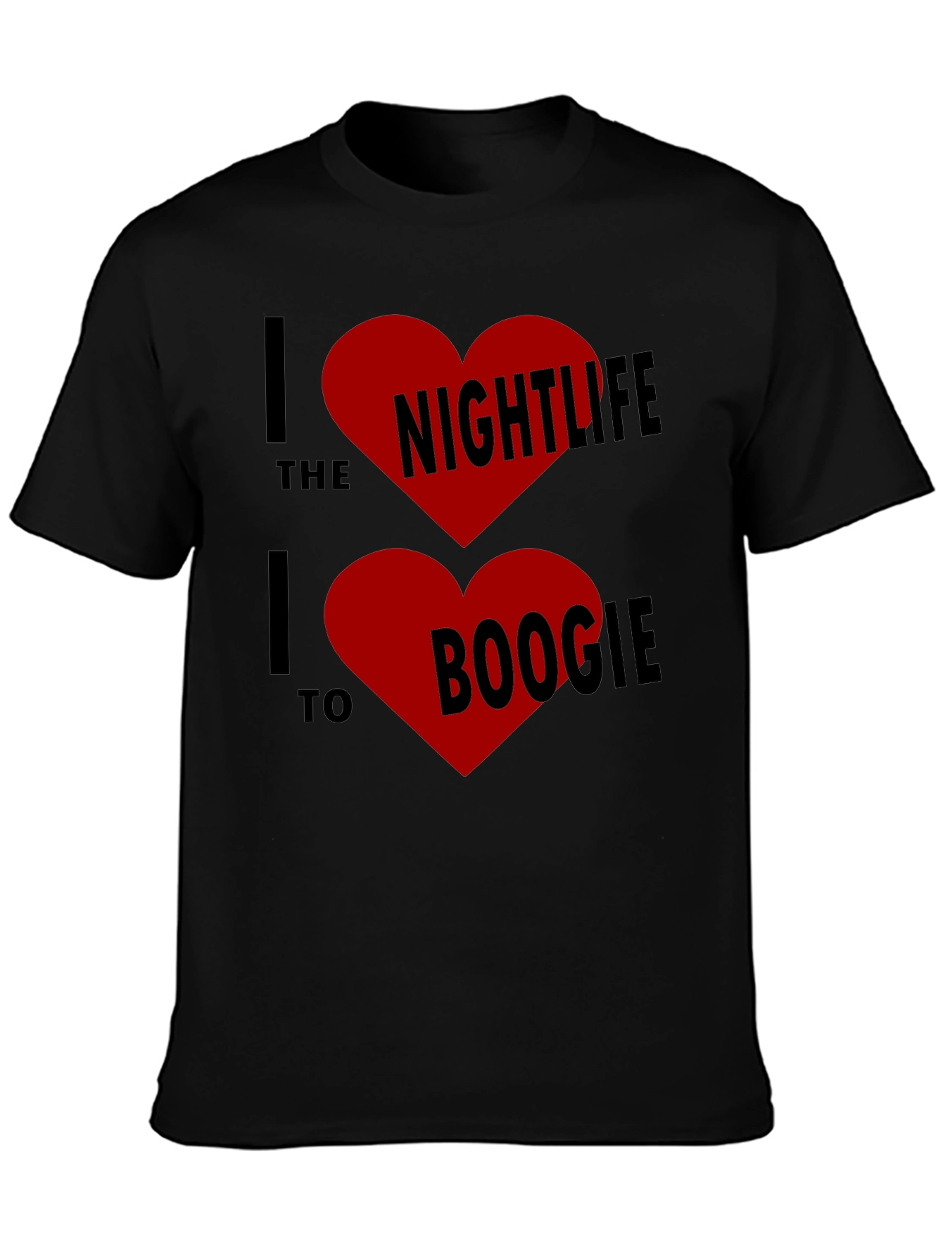 I Heart Nightlife & Boogie Black T-Shirt