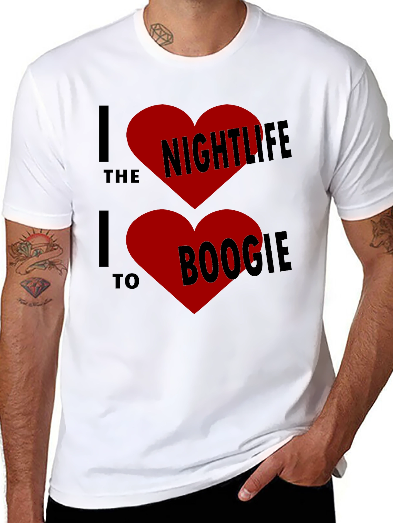 I Heart Nightlife & Boogie Black T-Shirt