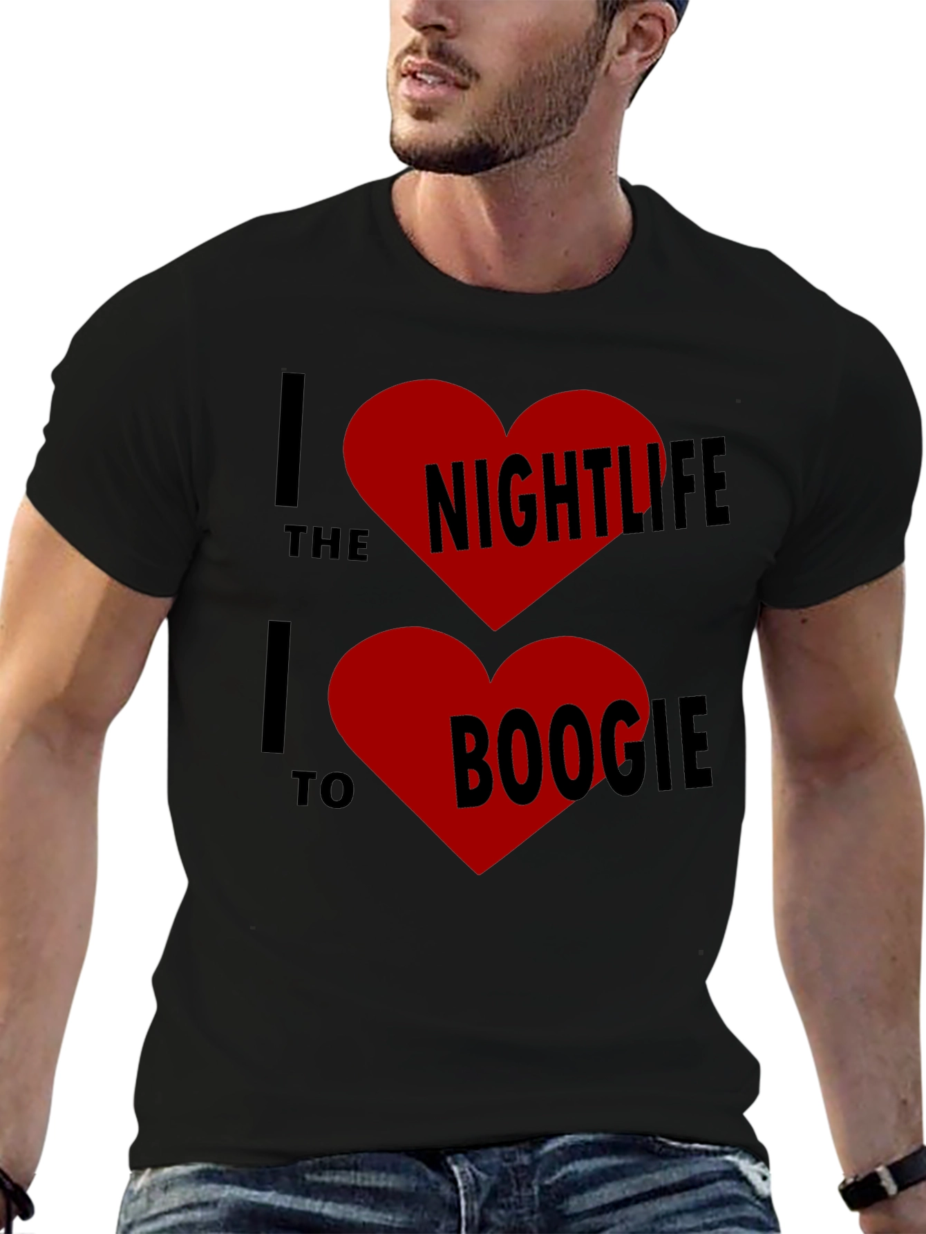 I Heart Nightlife & Boogie Black T-Shirt