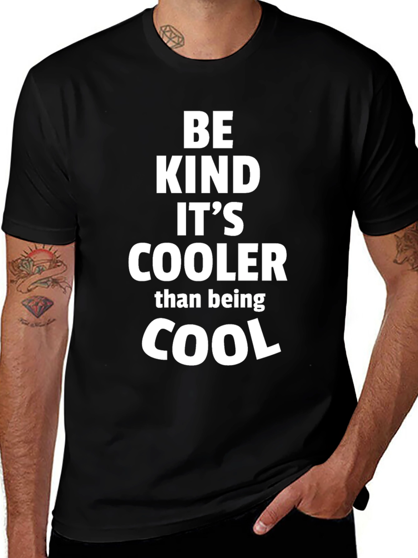 Be Kind Its Cooler Than Cool Black T-Shirt