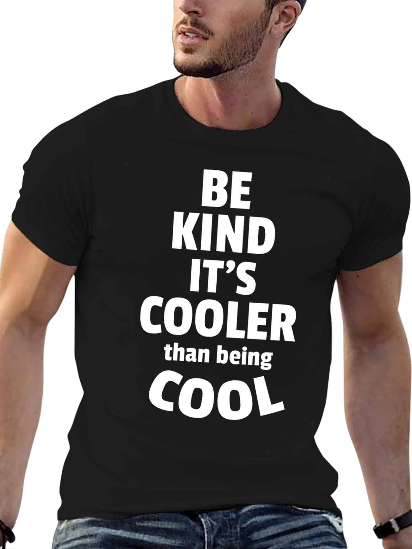 Be Kind Its Cooler Than Cool Black T-Shirt