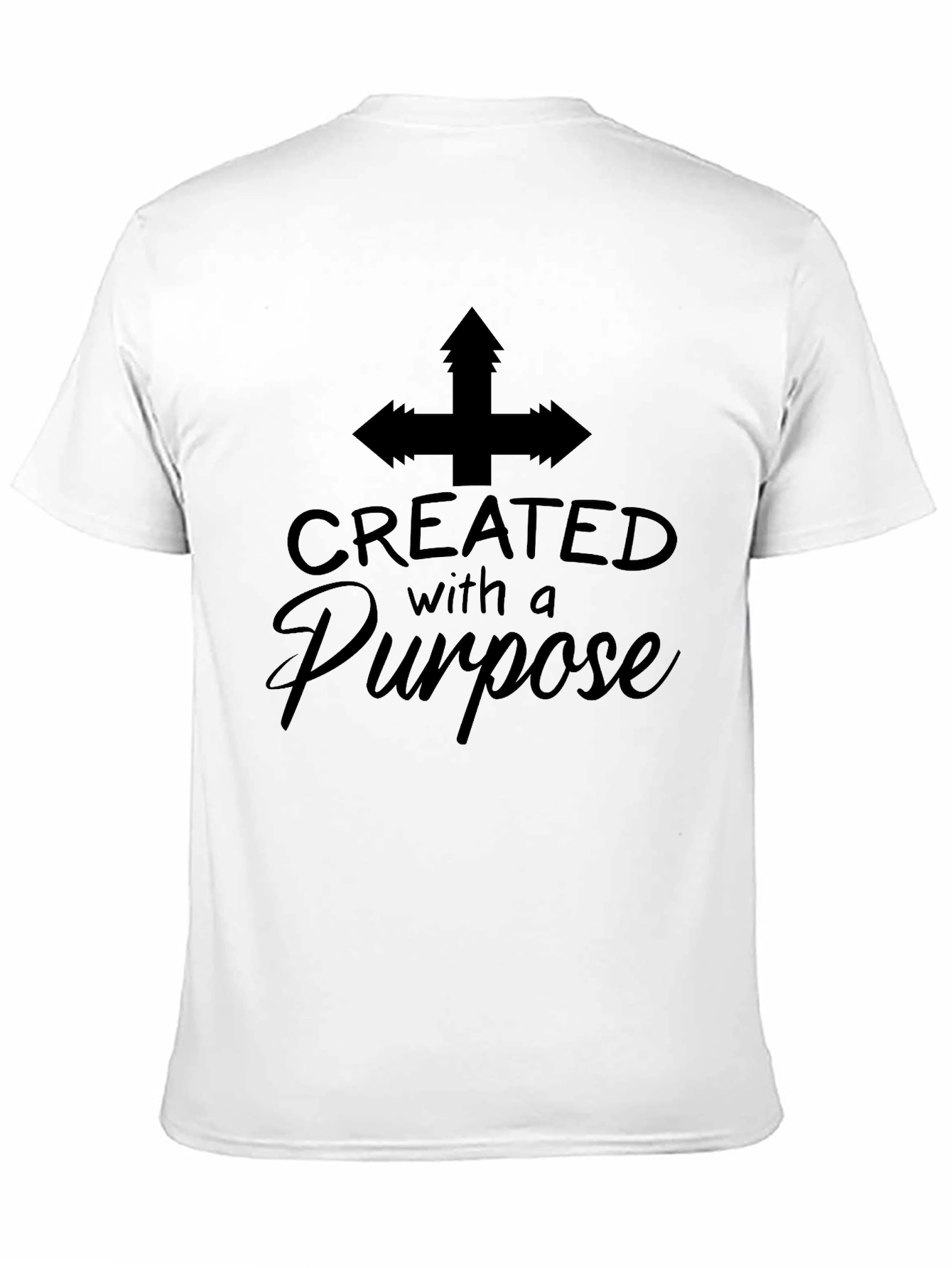 Created with a Purpose T-Shirt Black Christian Tee