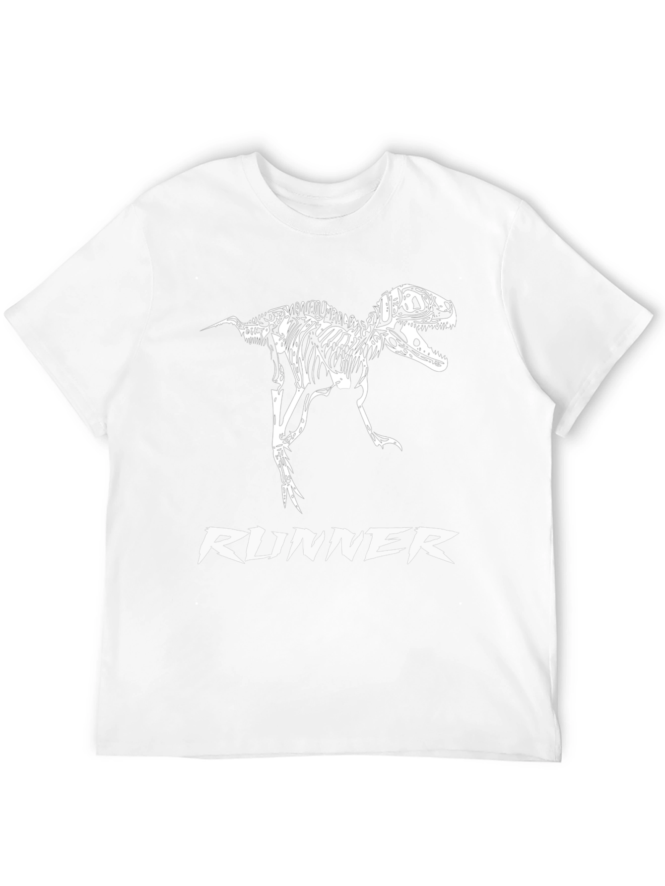 Dino Runner Black T-Shirt - Unique Graphic Tee