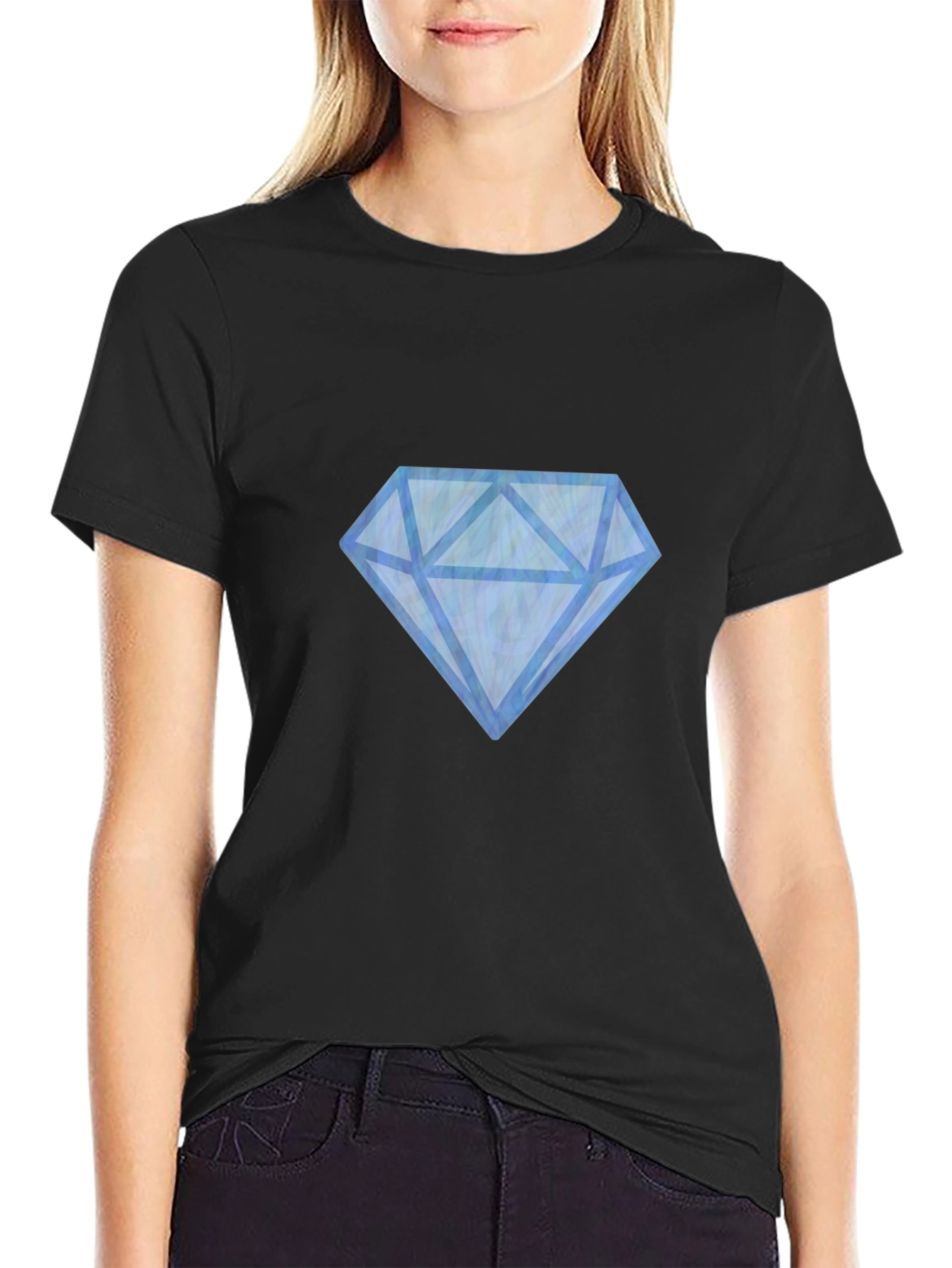 Mens Black Diamond Graphic Tee - Casual Style