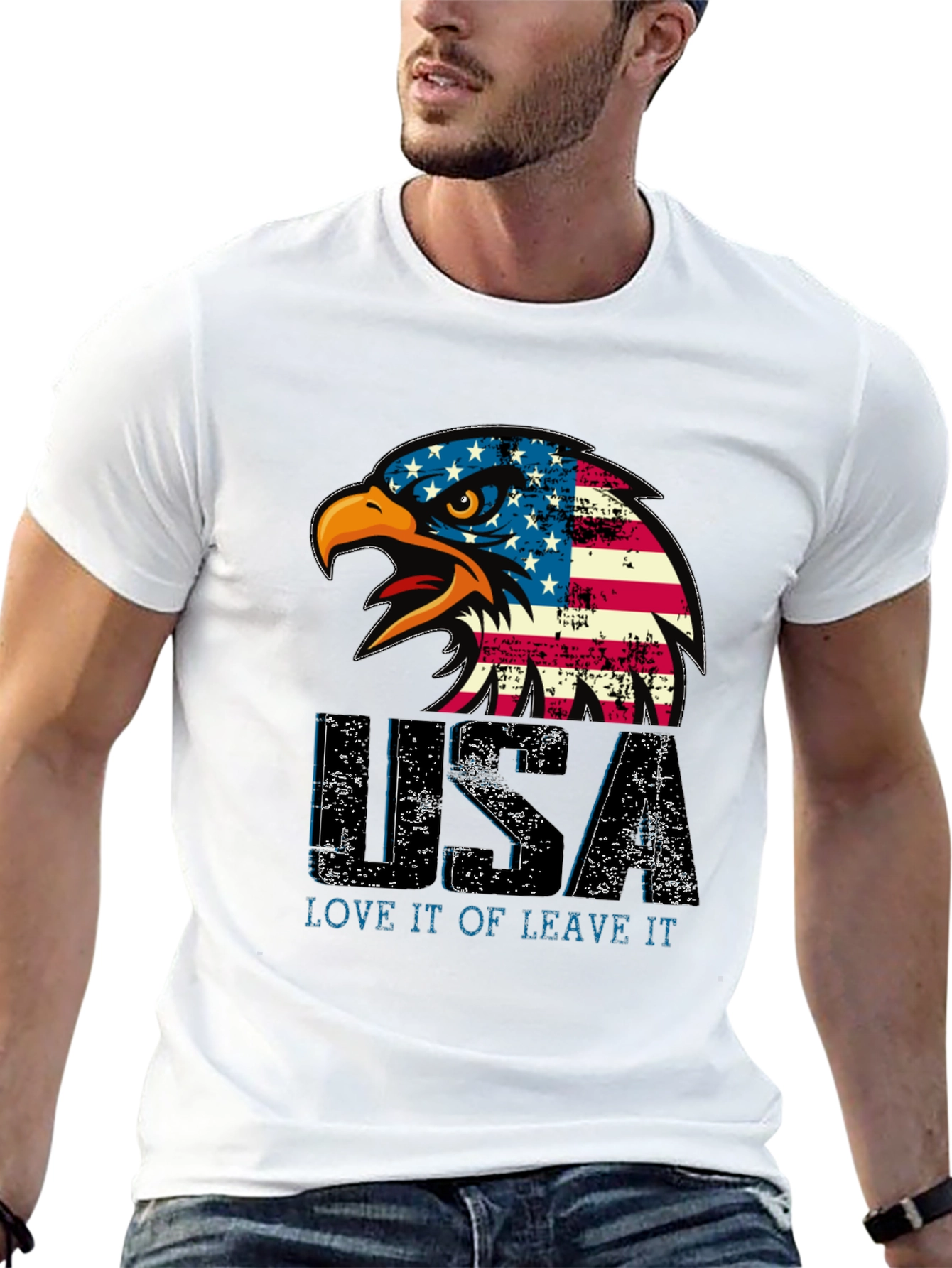 USA Eagle Patriotic Graphic Tee