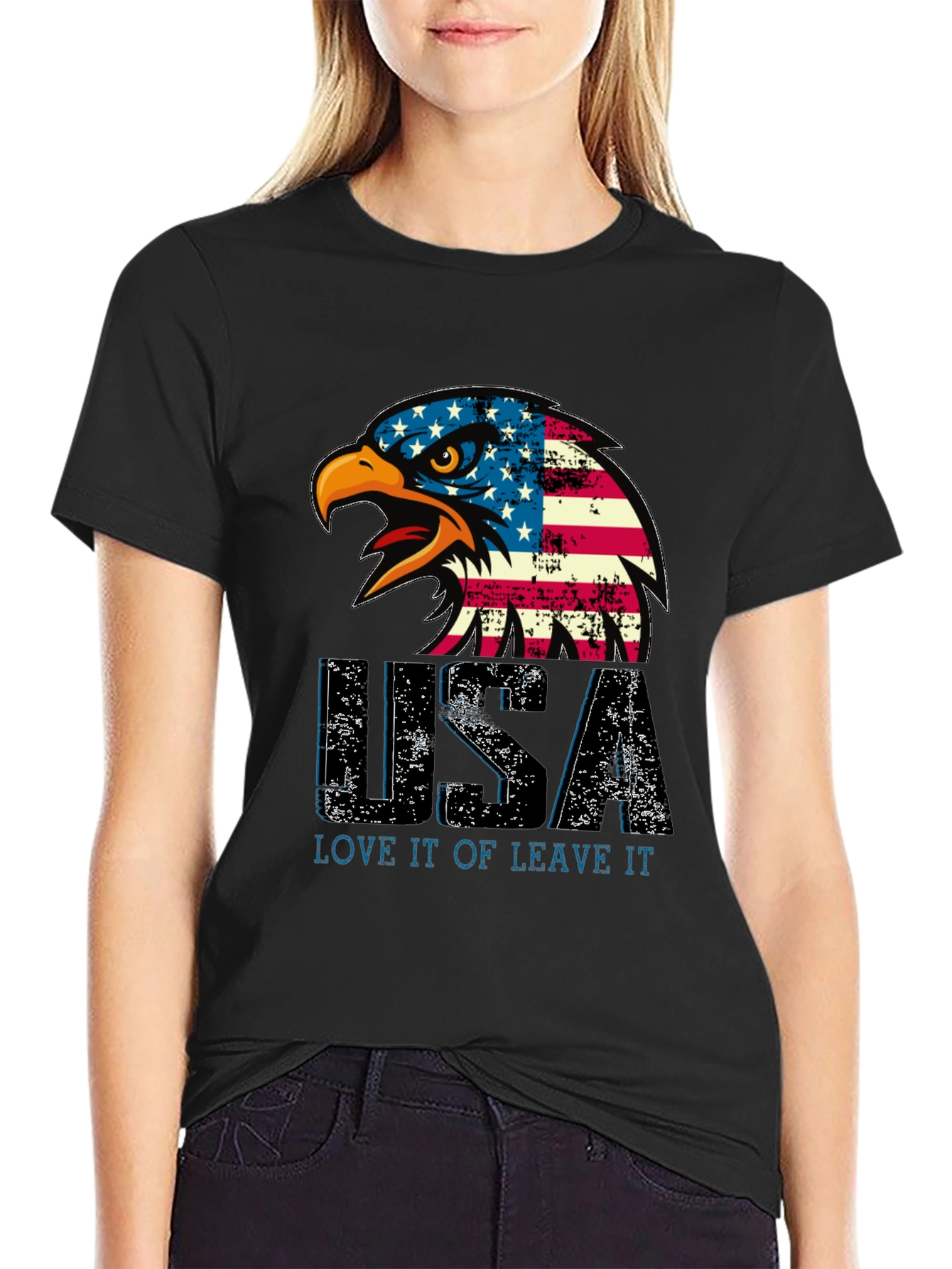 USA Eagle Patriotic Graphic Tee