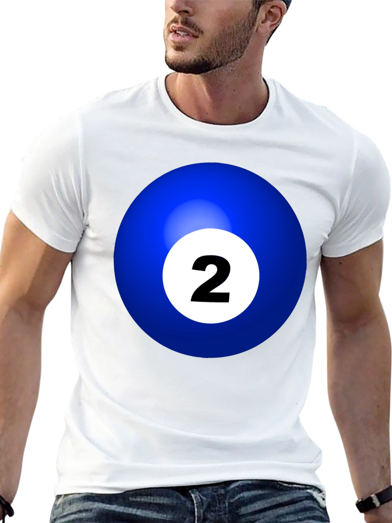Blue Billiard Ball #2 T-Shirt