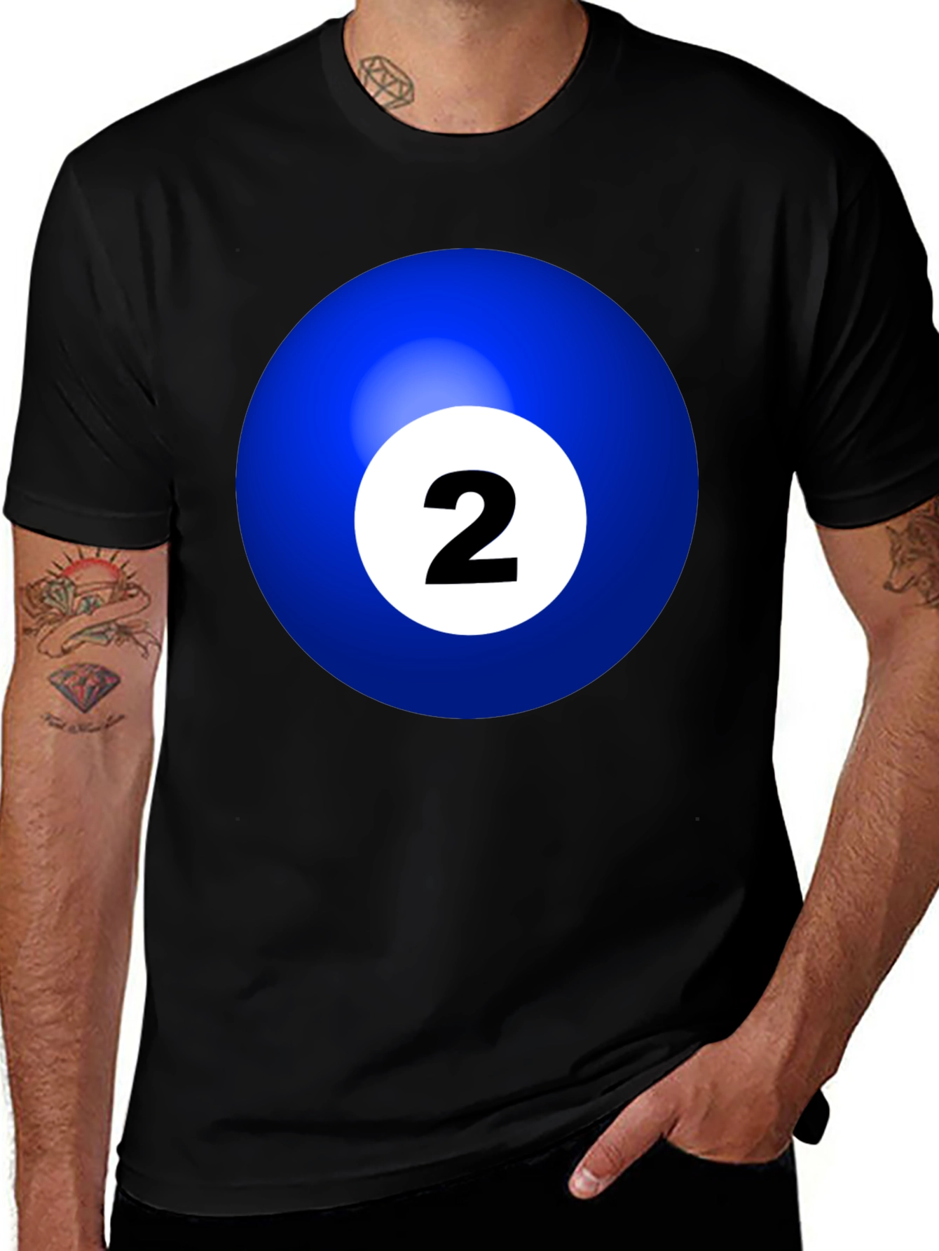 Blue Billiard Ball #2 T-Shirt