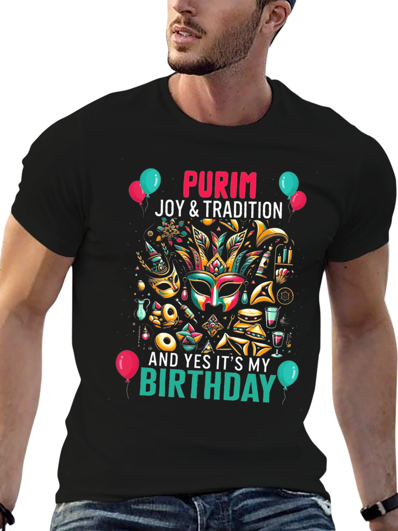 Purim Joy Birthday T-Shirt