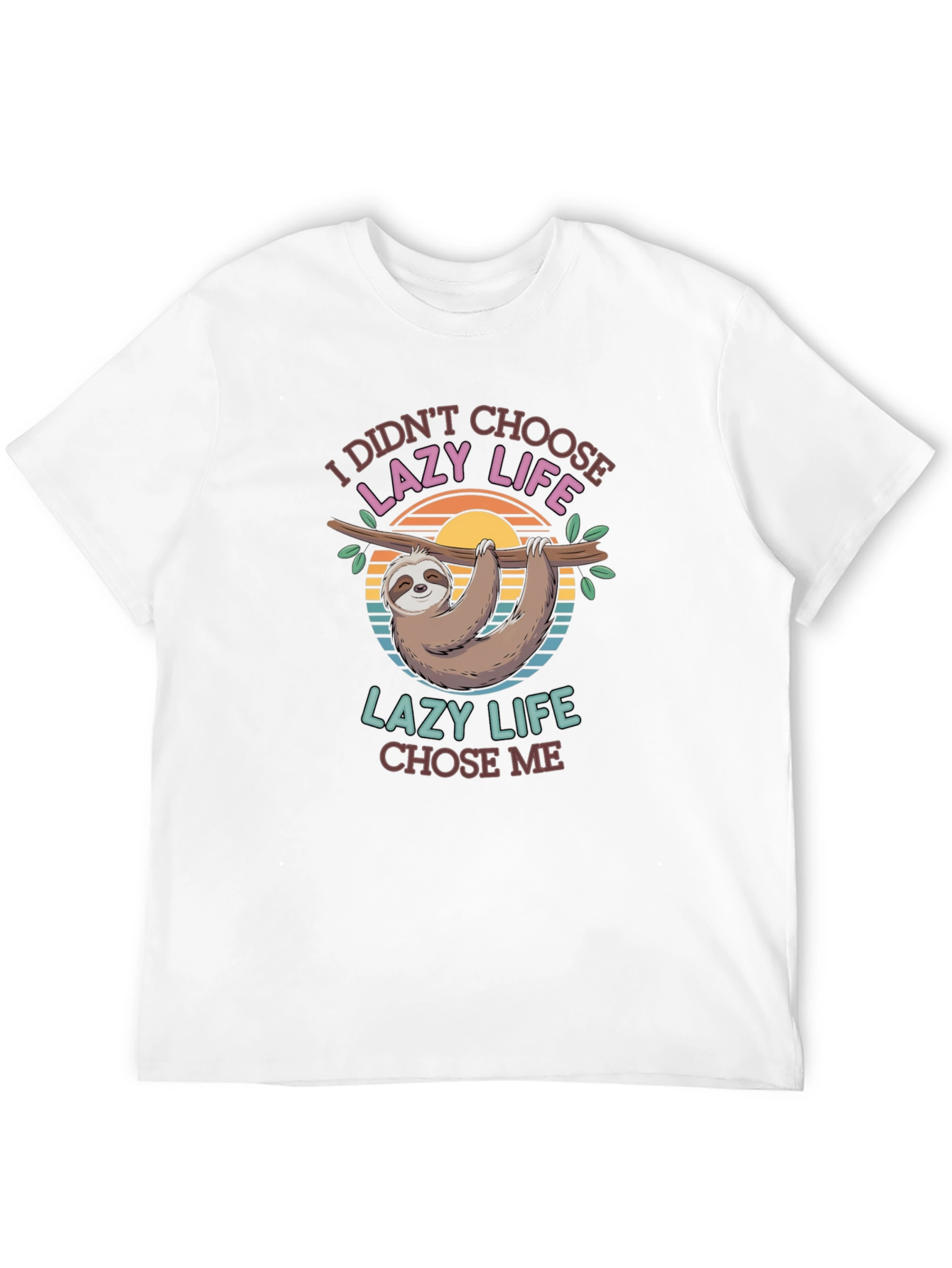 Lazy Life Sloth Graphic T-Shirt
