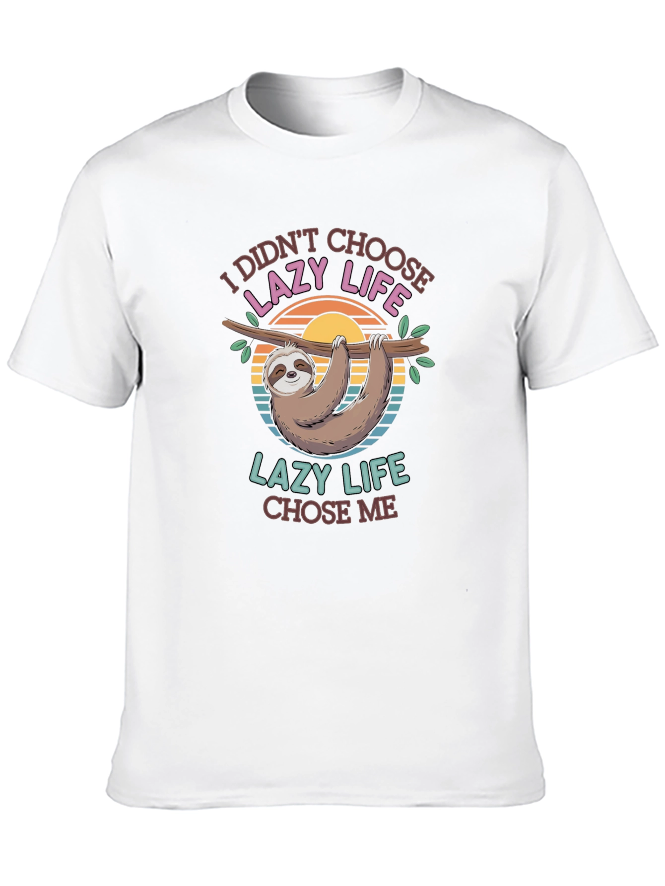 Lazy Life Sloth Graphic T-Shirt