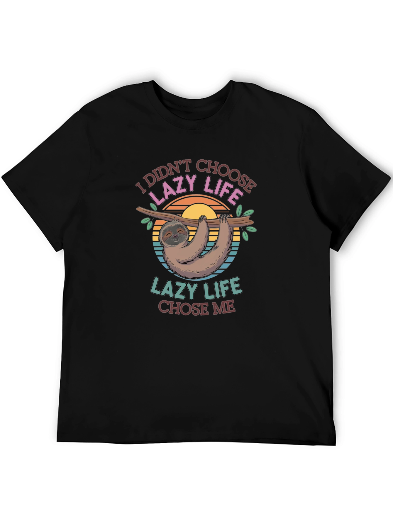 Lazy Life Sloth Graphic T-Shirt