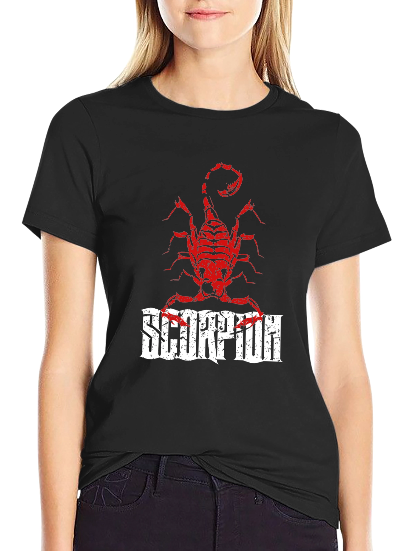Scorpion Graphic Print Black T-Shirt