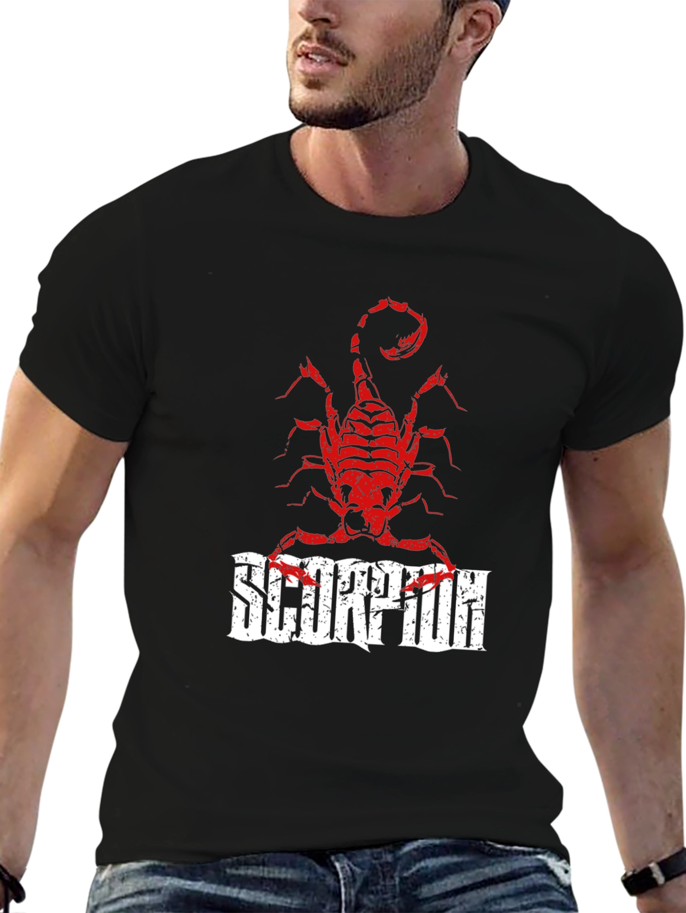 Scorpion Graphic Print Black T-Shirt