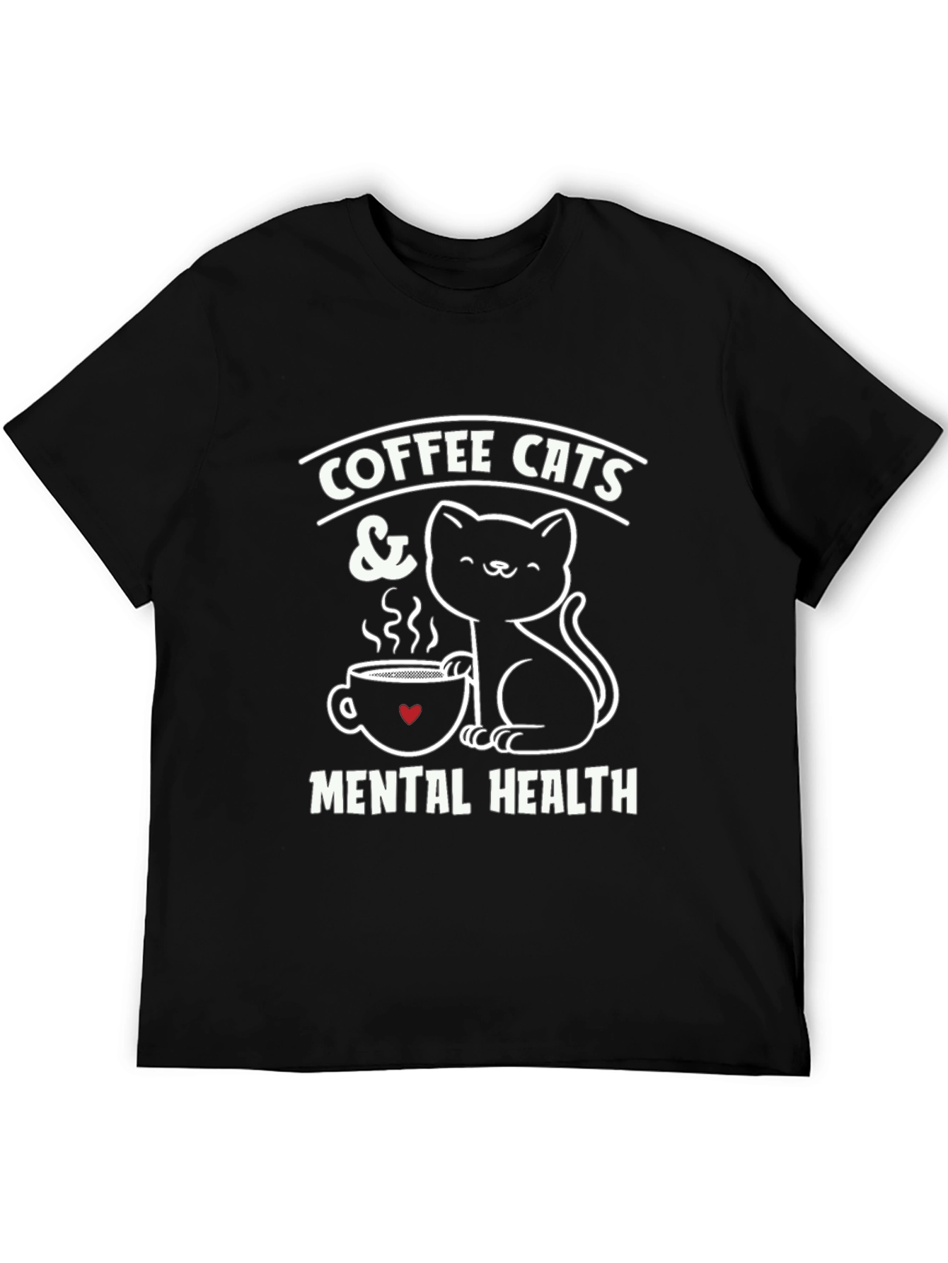 Coffee Cats & Mental Health Graphic Tee