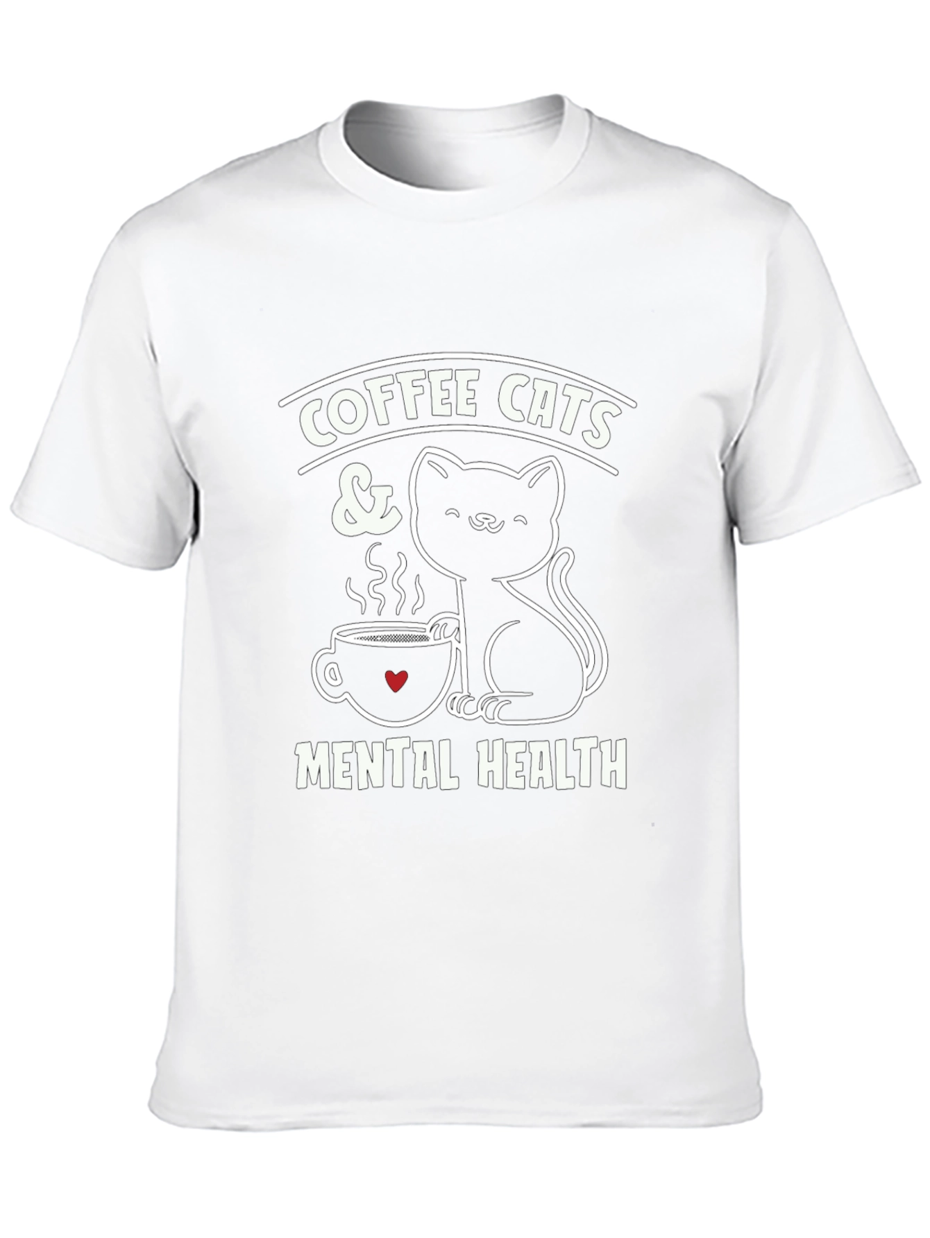 Coffee Cats & Mental Health Graphic Tee
