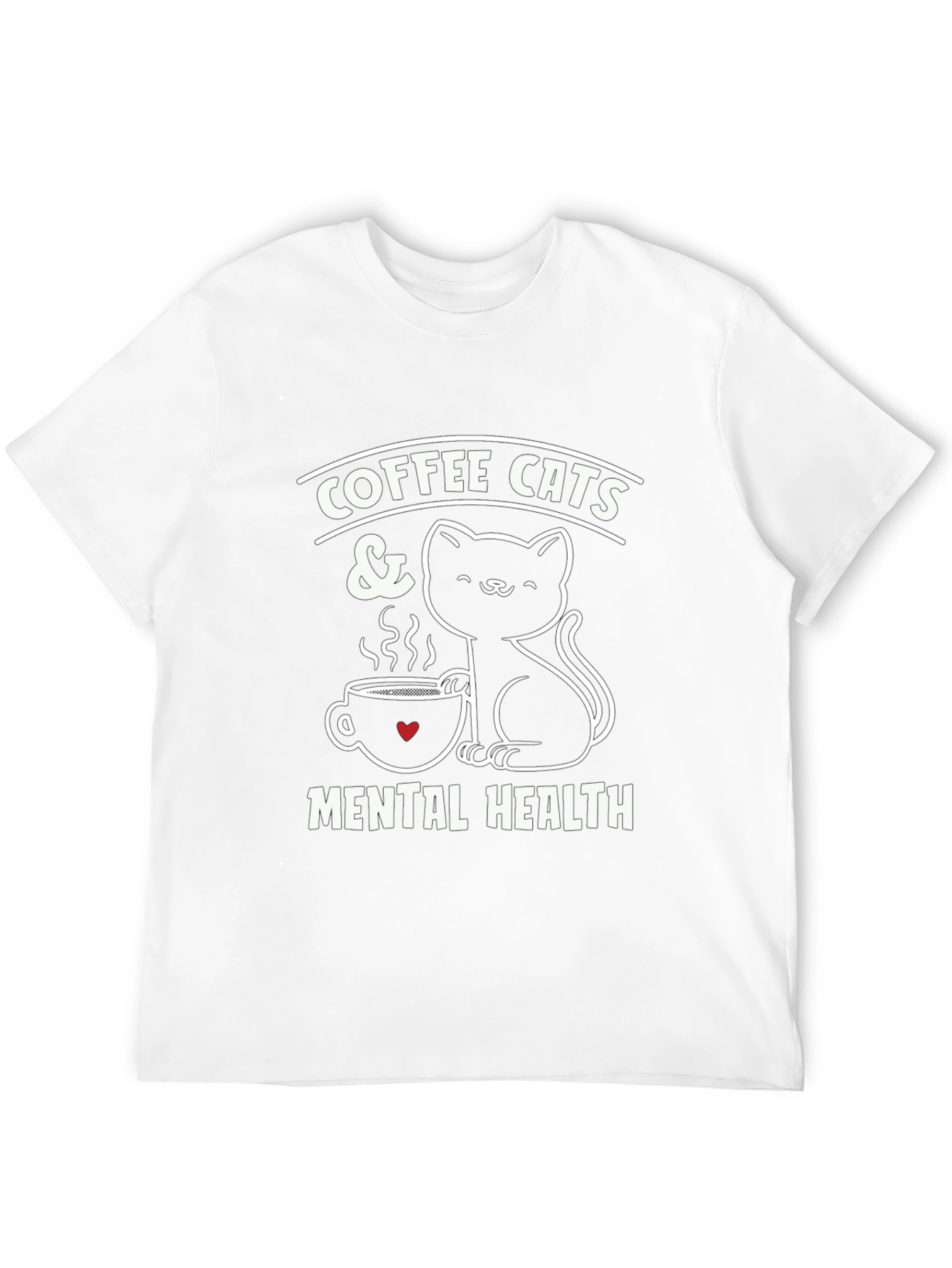 Coffee Cats & Mental Health Graphic Tee