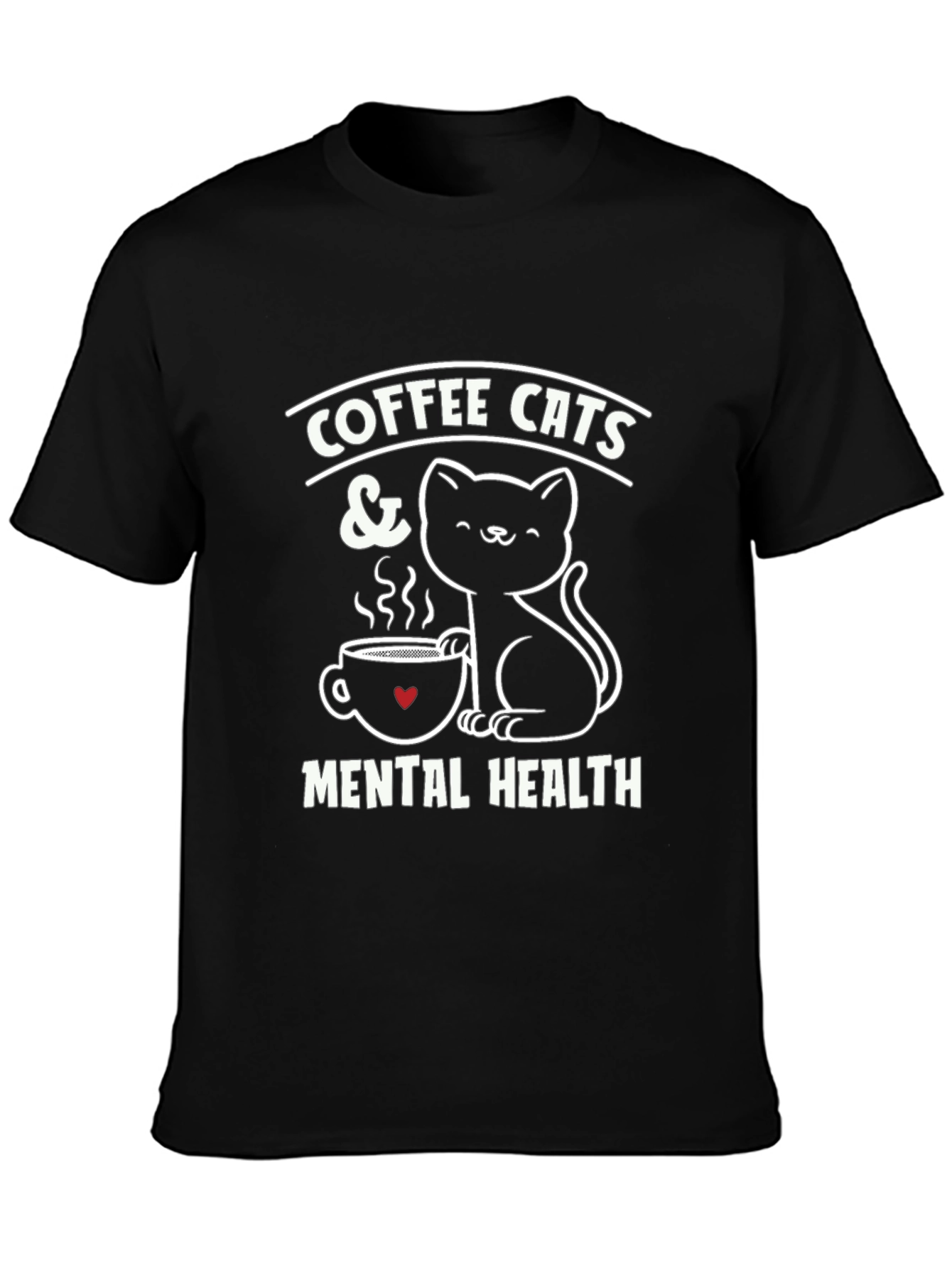 Coffee Cats & Mental Health Graphic Tee