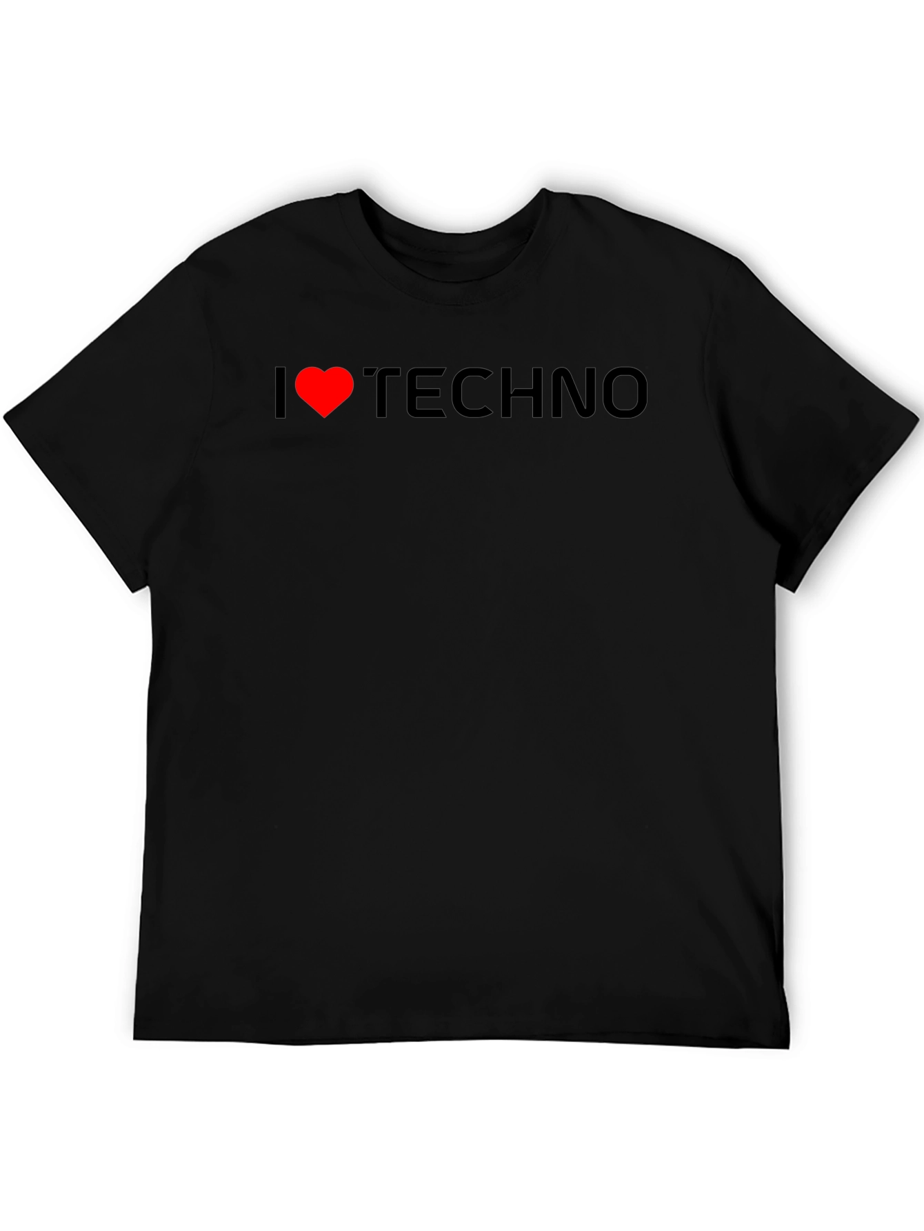 I Love Techno Black T-Shirt