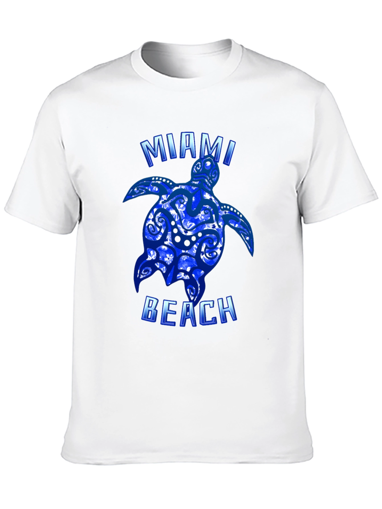 Miami Beach Turtle Graphic T-Shirt