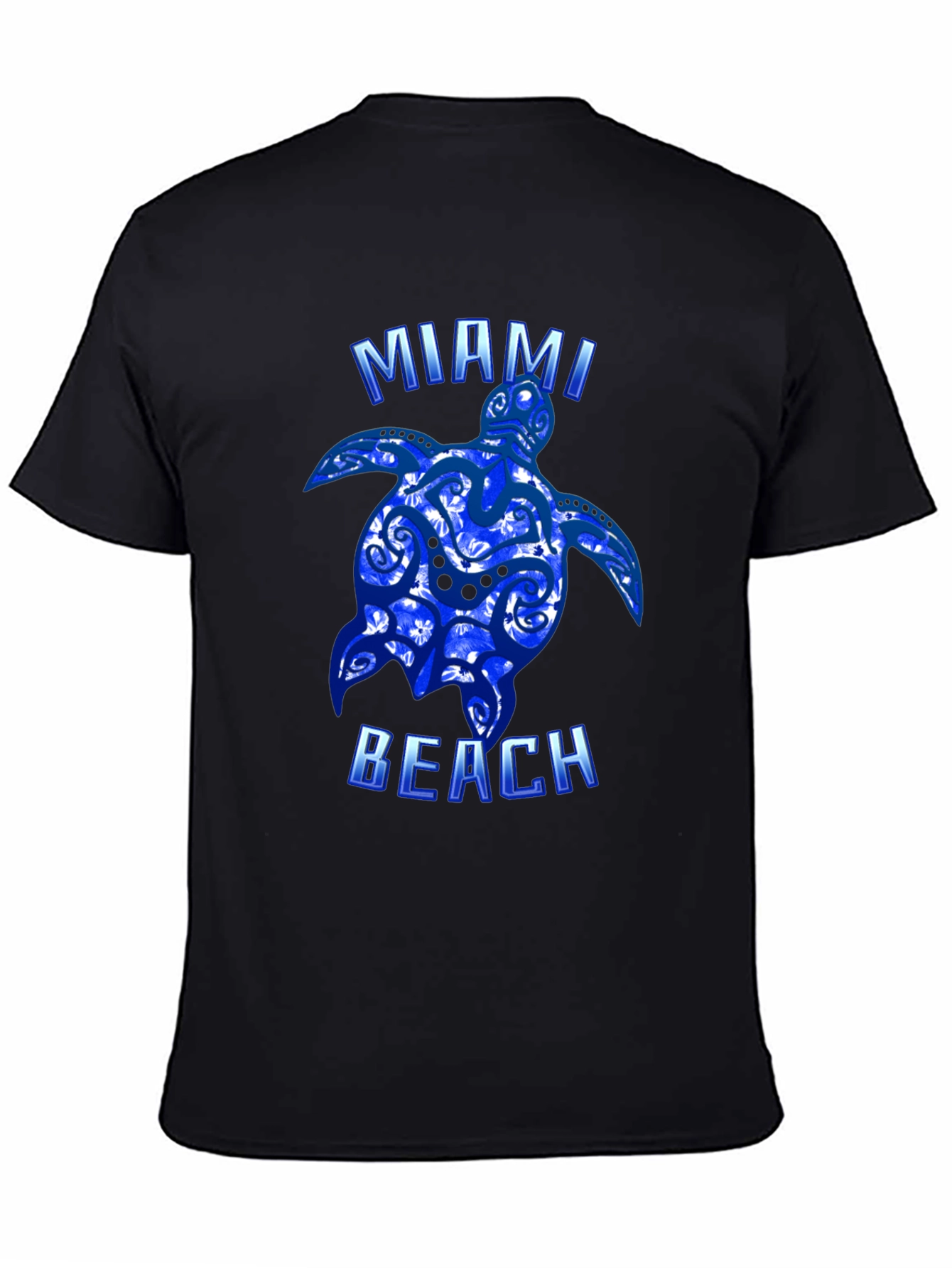 Miami Beach Turtle Graphic T-Shirt