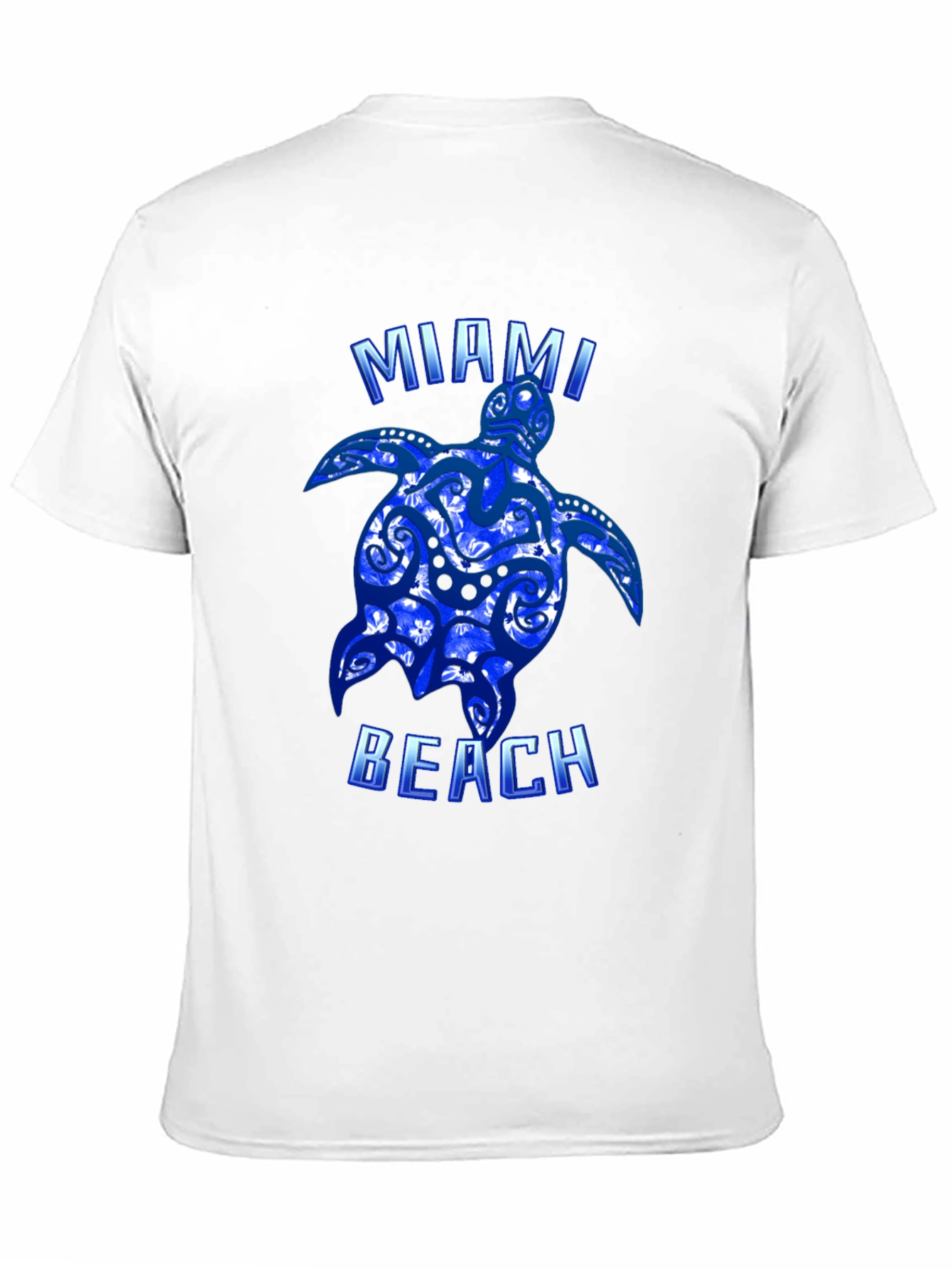 Miami Beach Turtle Graphic T-Shirt
