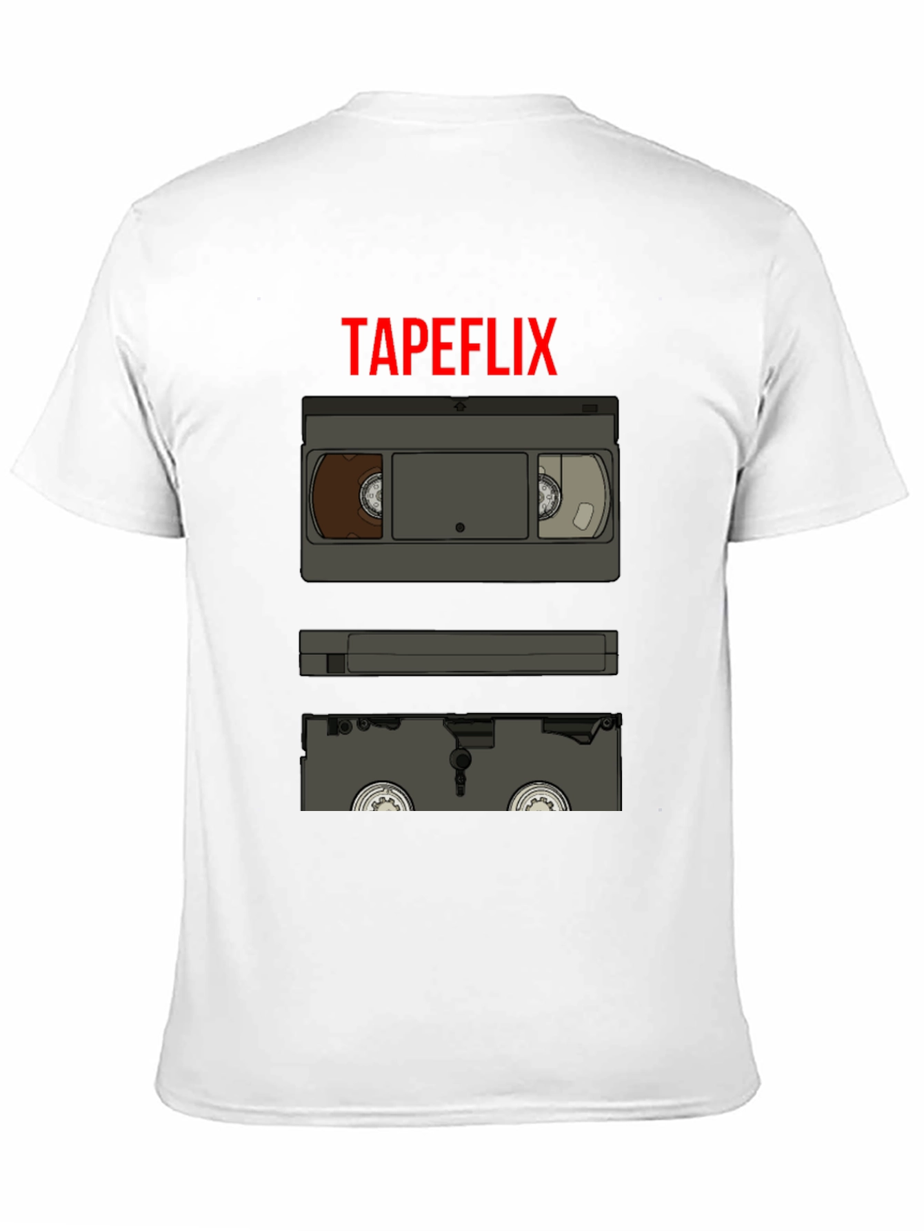Tapeflix Retro VHS Tape Graphic Tee - Black