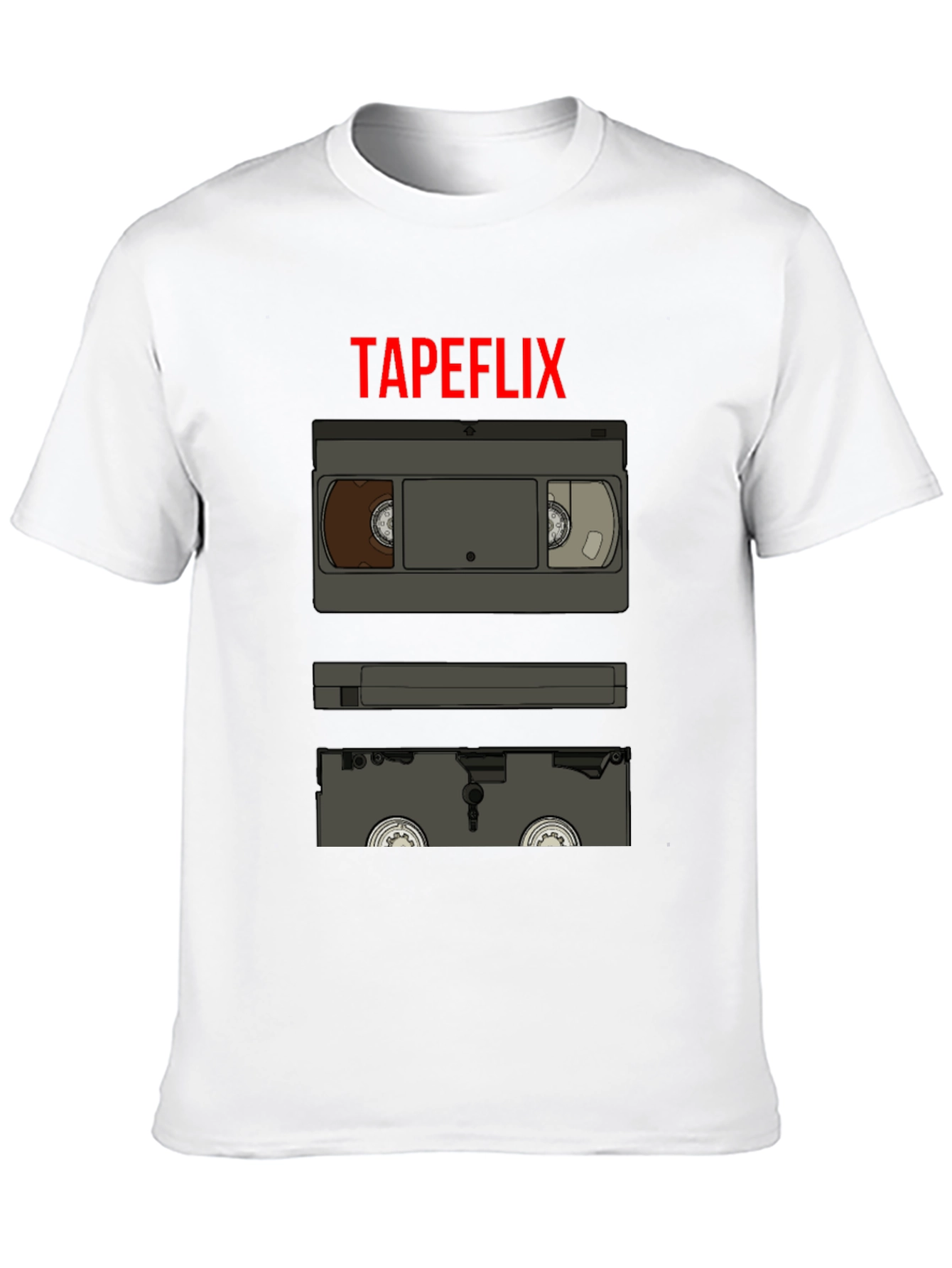 Tapeflix Retro VHS Tape Graphic Tee - Black