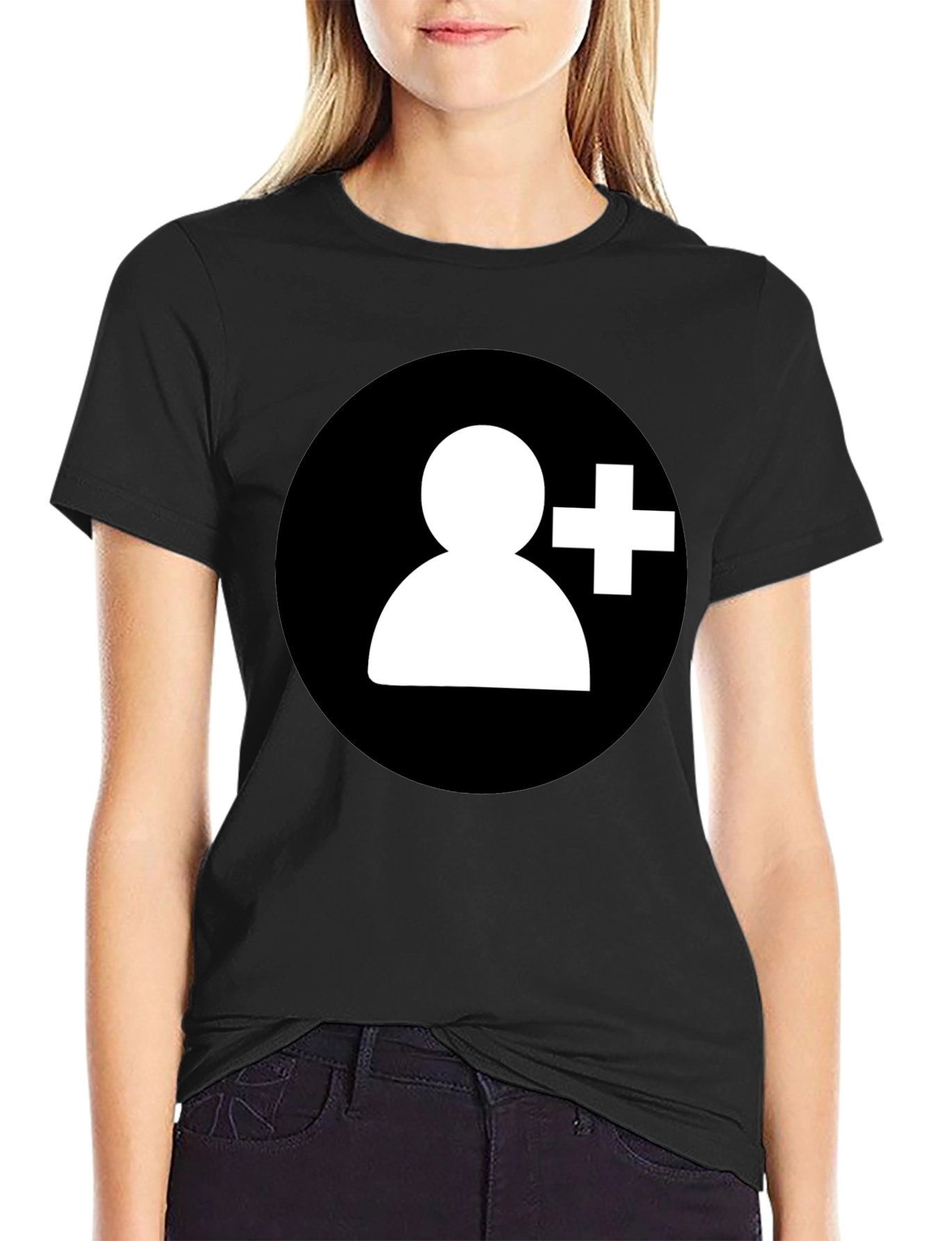 Add Contact Black T-Shirt