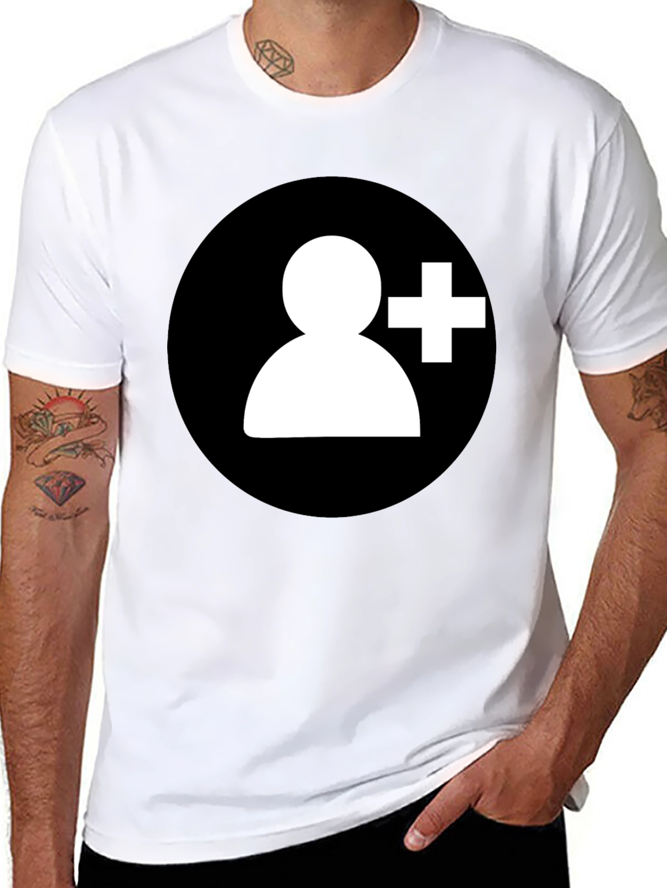 Add Contact Black T-Shirt