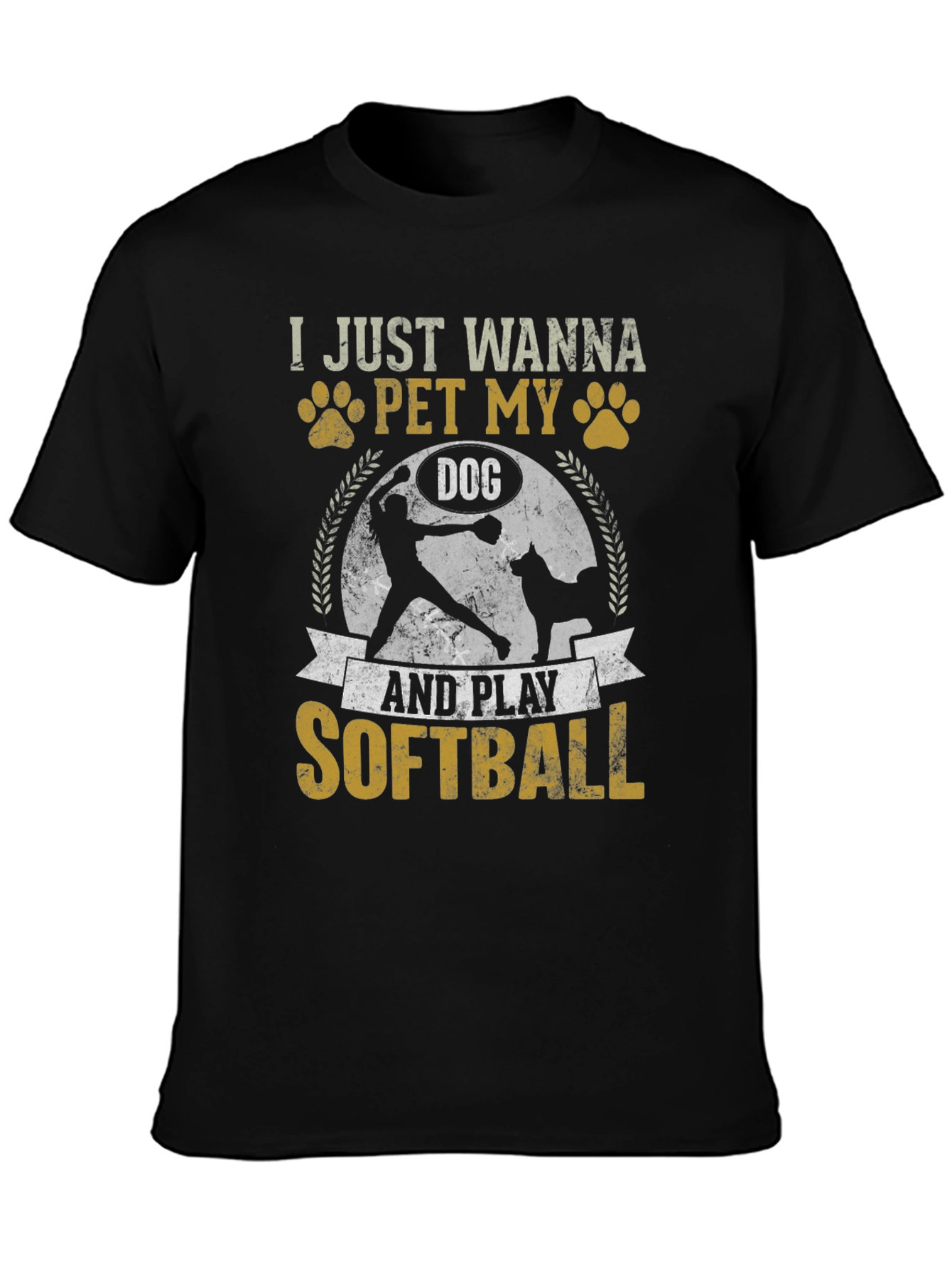 Pet My Dog & Play Softball Tee