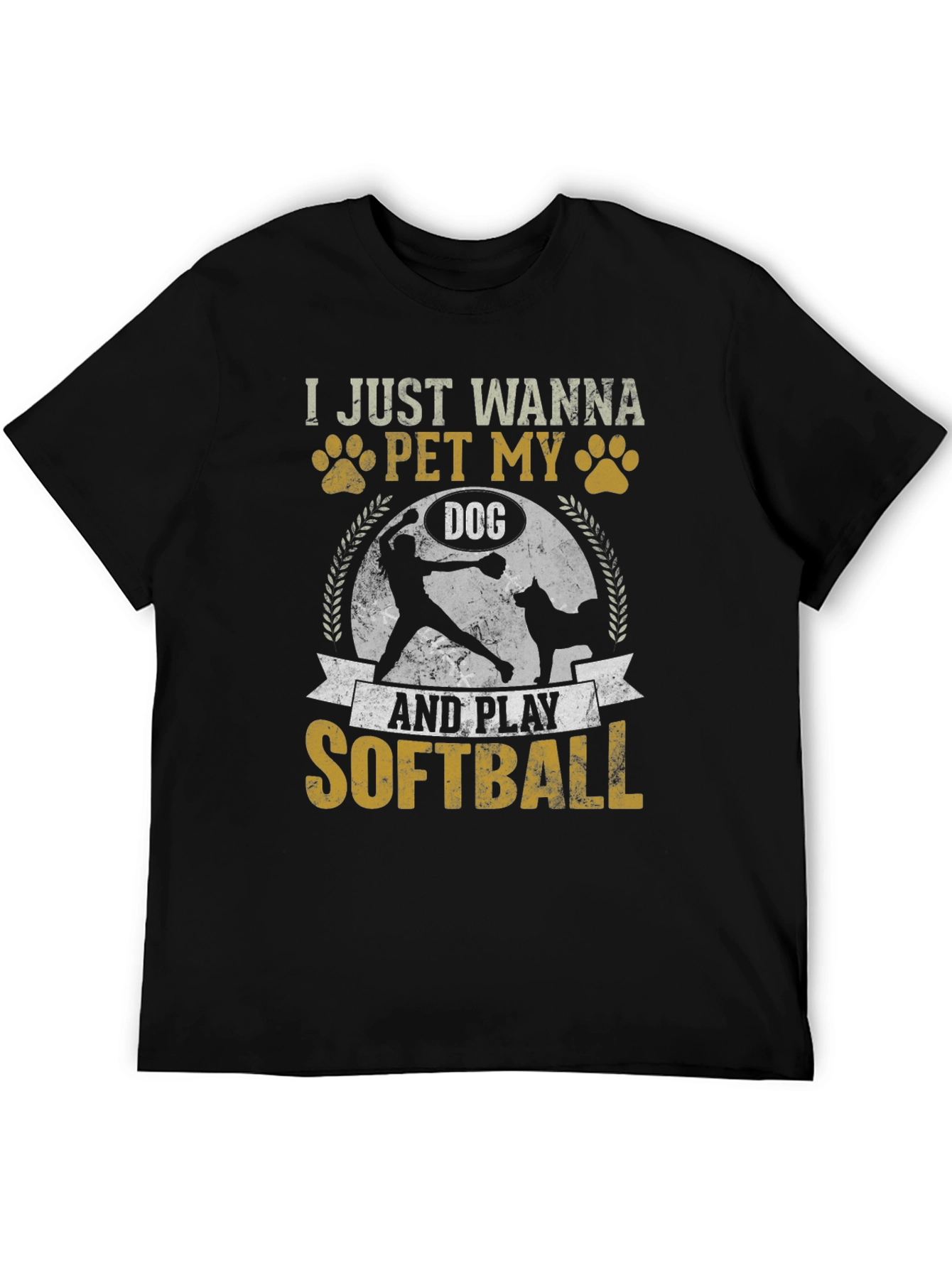 Pet My Dog & Play Softball Tee