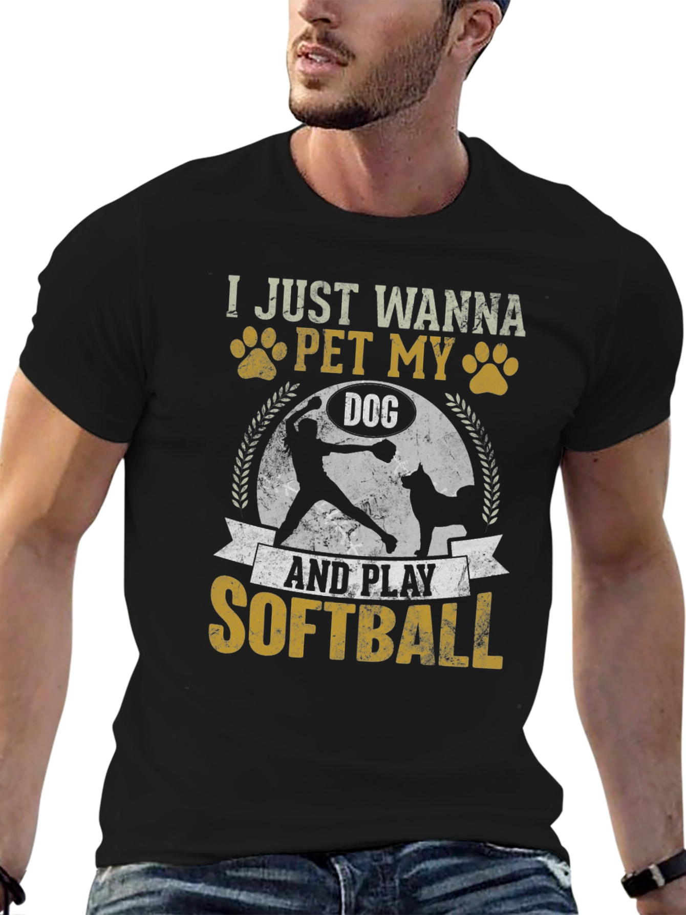 Pet My Dog & Play Softball Tee