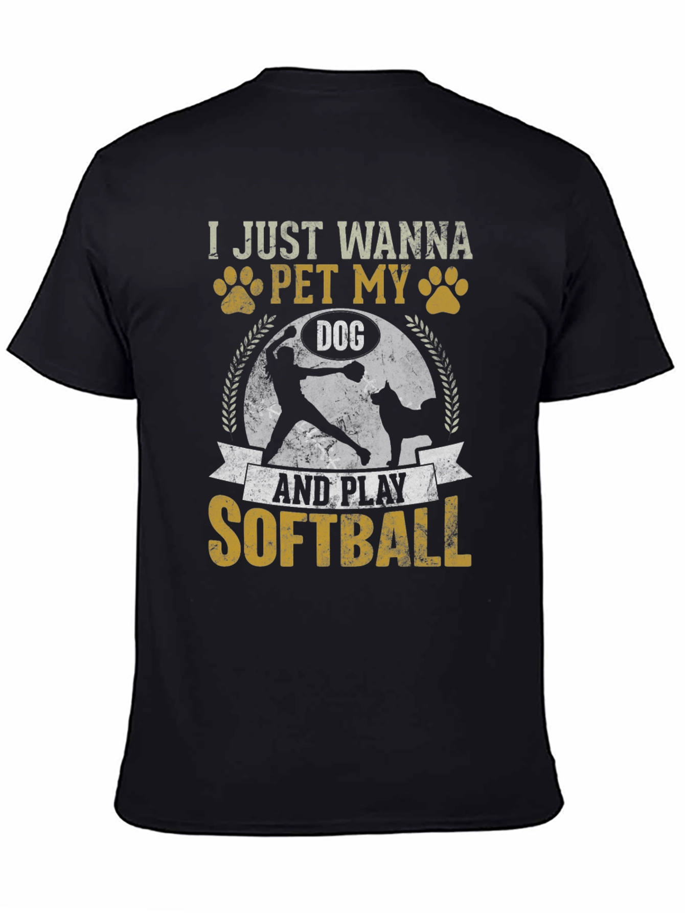 Pet My Dog & Play Softball Tee