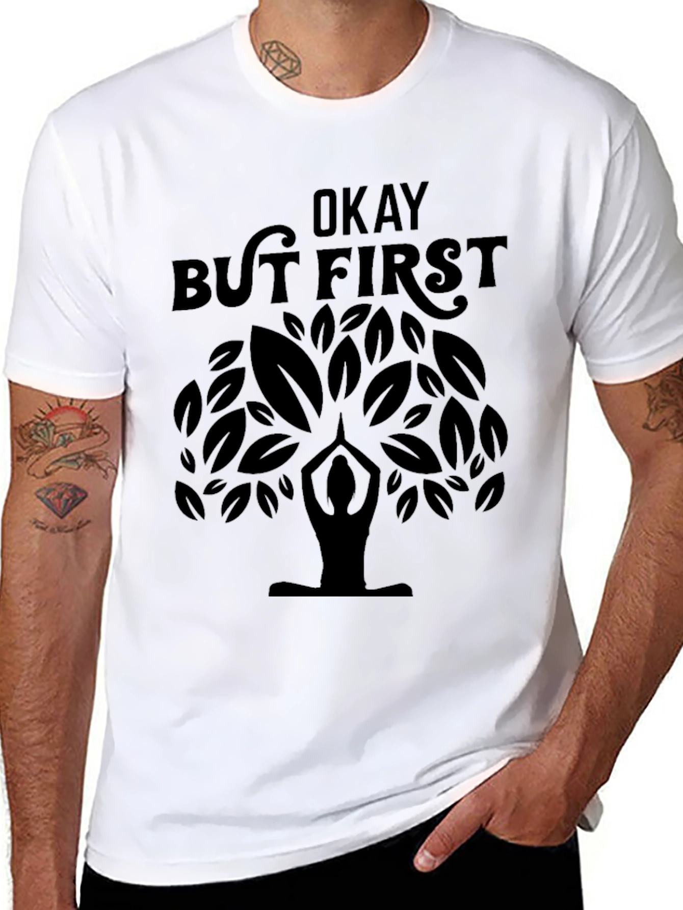 Yoga Tree Graphic Tee - But First Okay