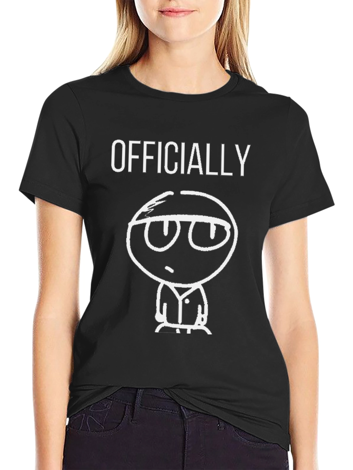 Officially Cool Cartoon Graphic T-Shirt