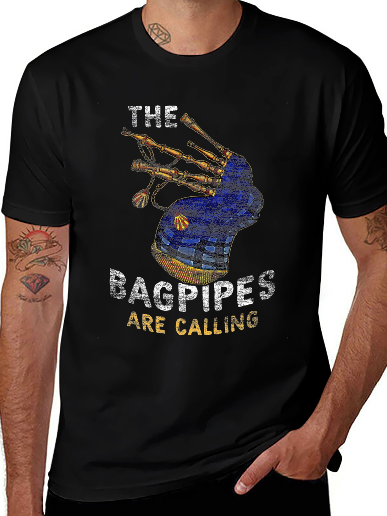 Bagpipes Are Calling Graphic T-Shirt