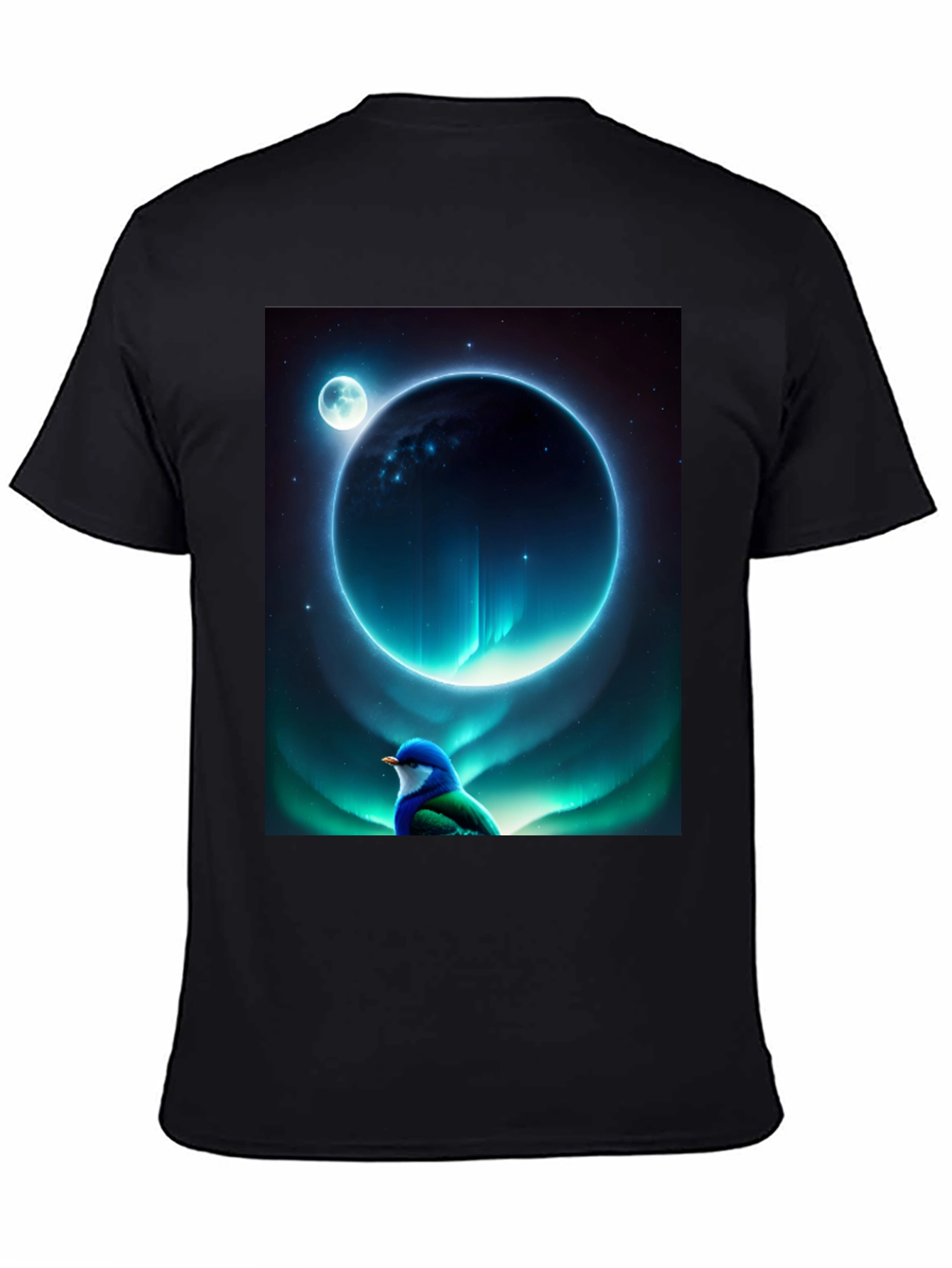 Celestial Bird T-Shirt: Galaxy Dreamscape