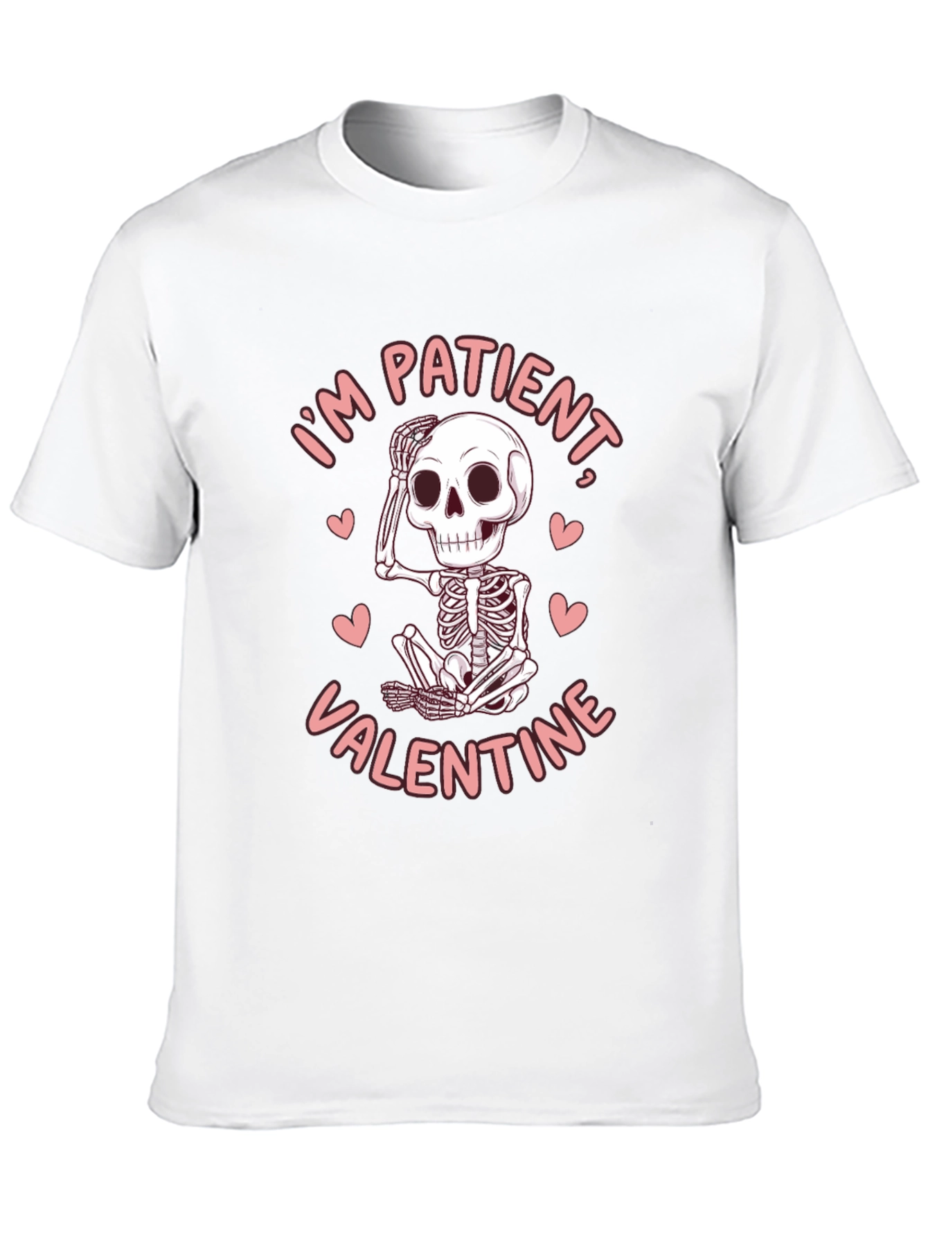 Patient Valentine Skeleton Graphic Tee - Funny Love Shirt