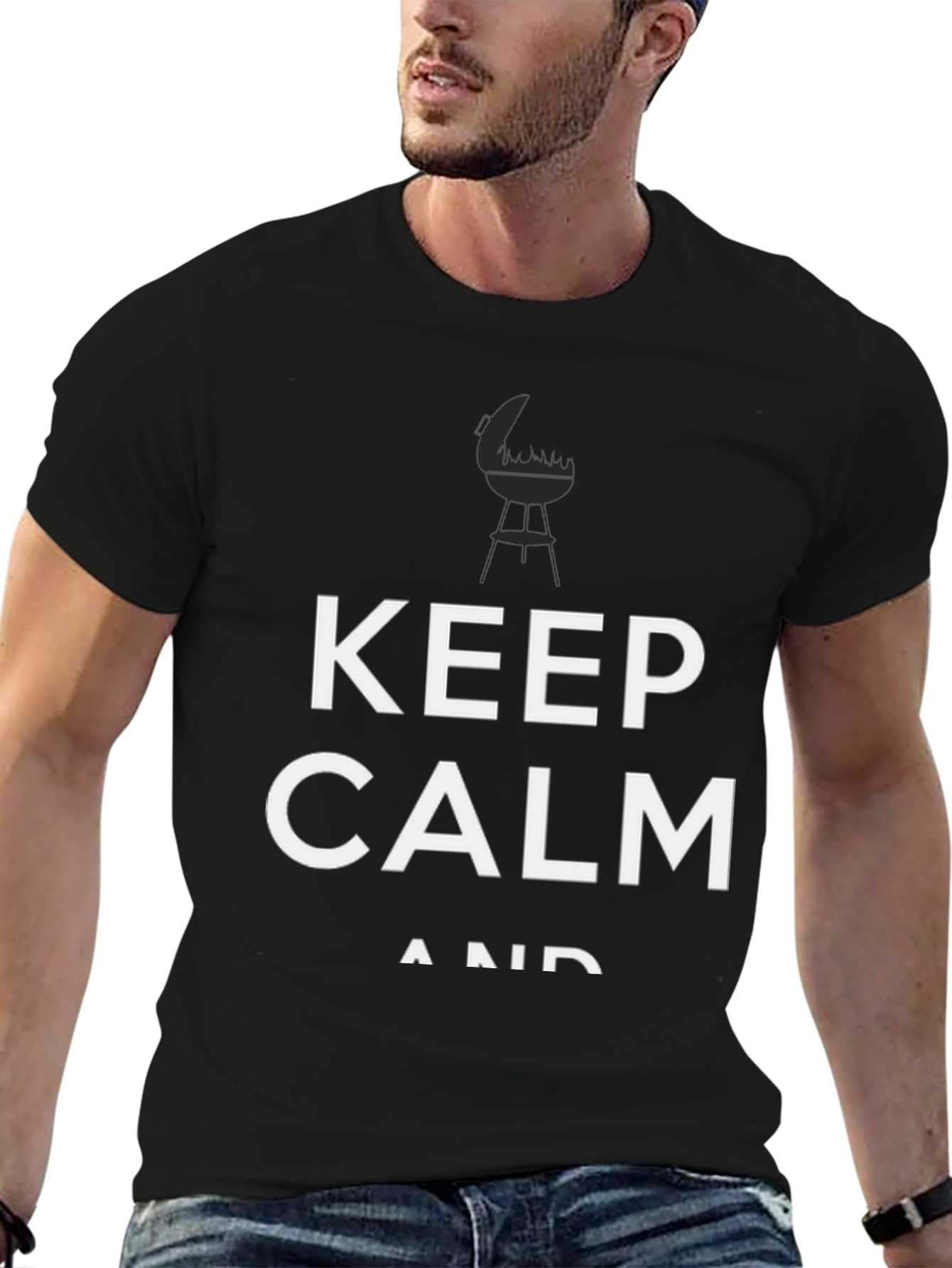 Keep Calm BBQ Black T-Shirt - Grill Master Tee