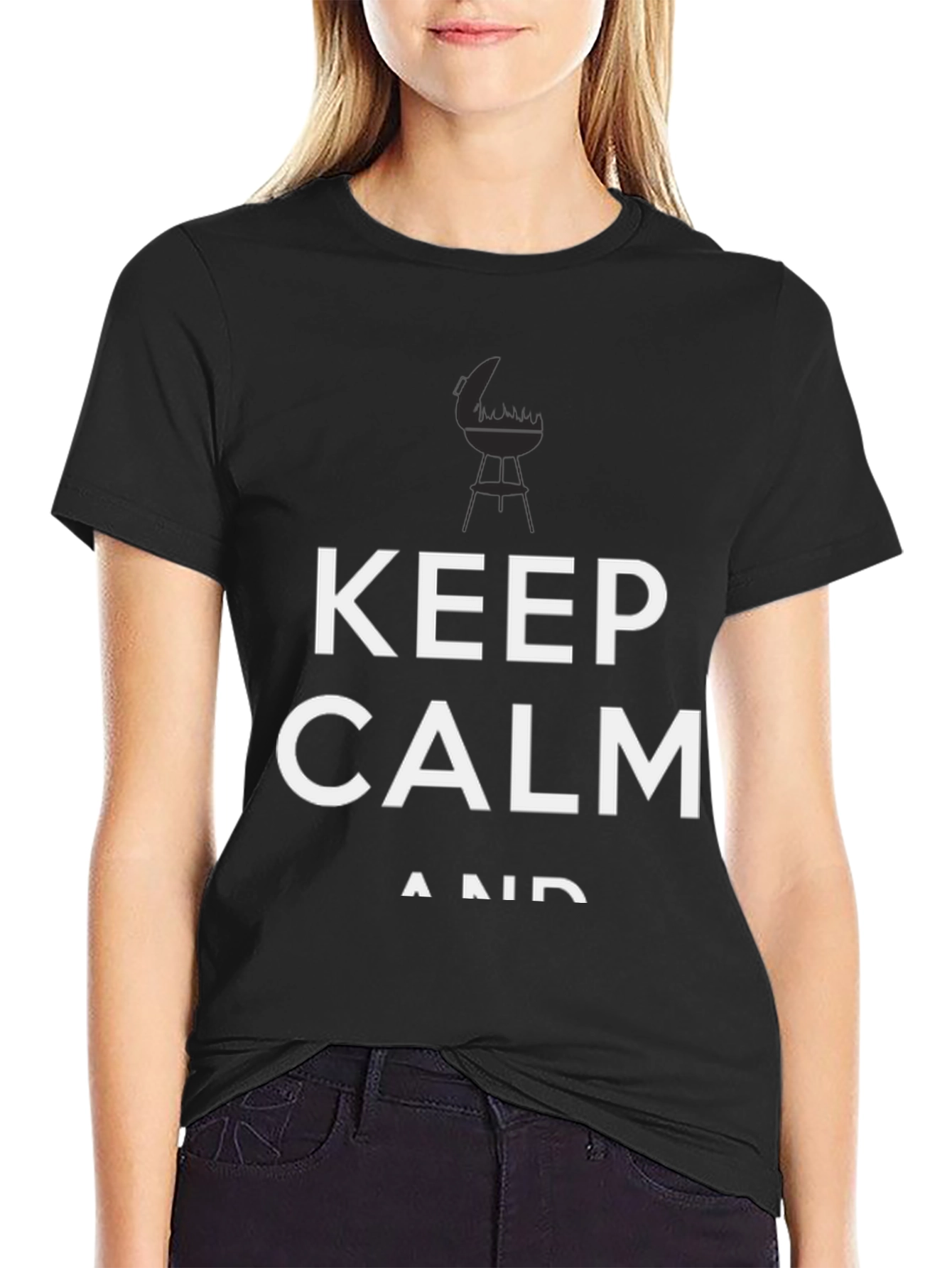 Keep Calm BBQ Black T-Shirt - Grill Master Tee