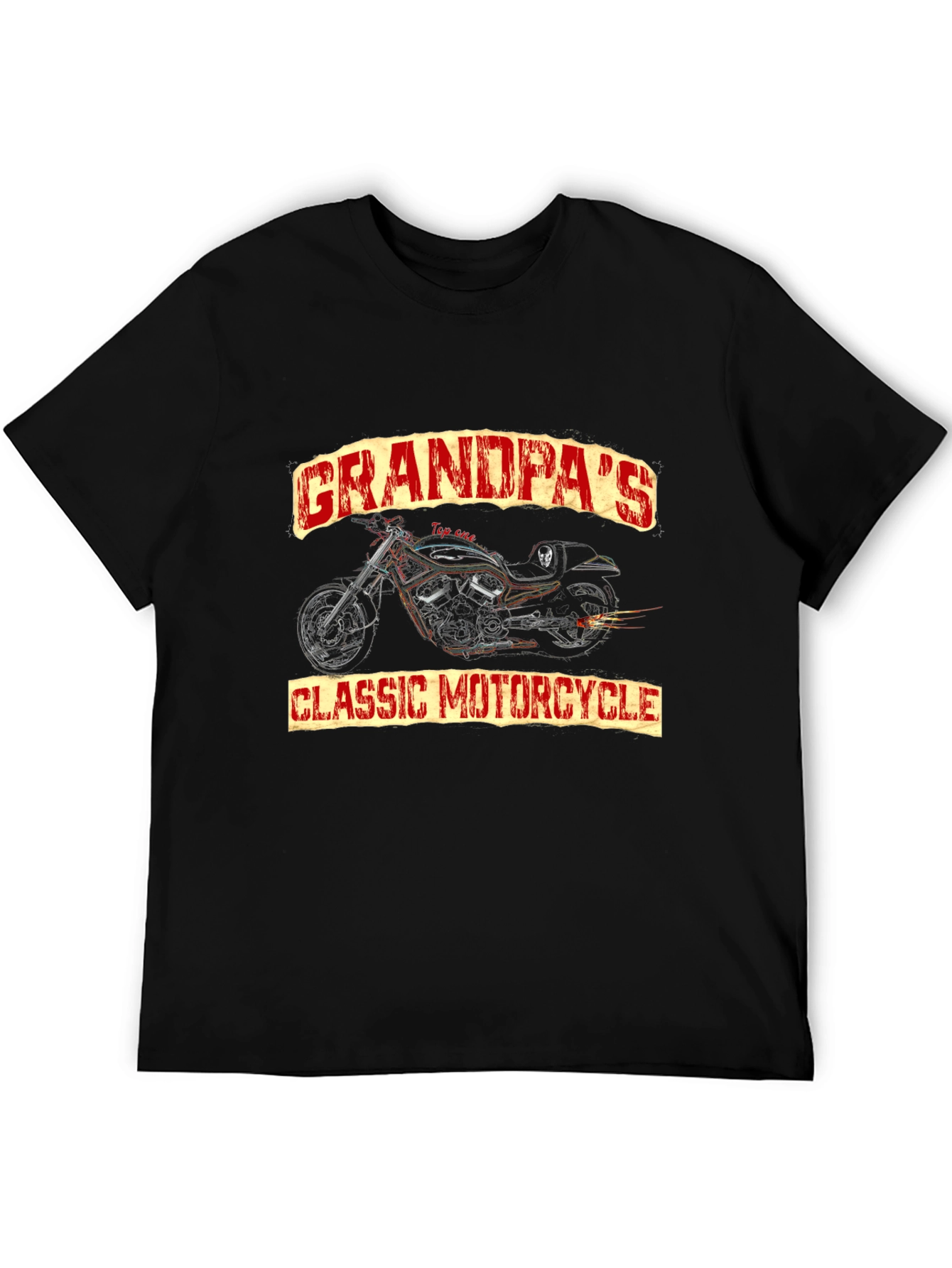 Grandpas Classic Motorcycle Graphic T-Shirt