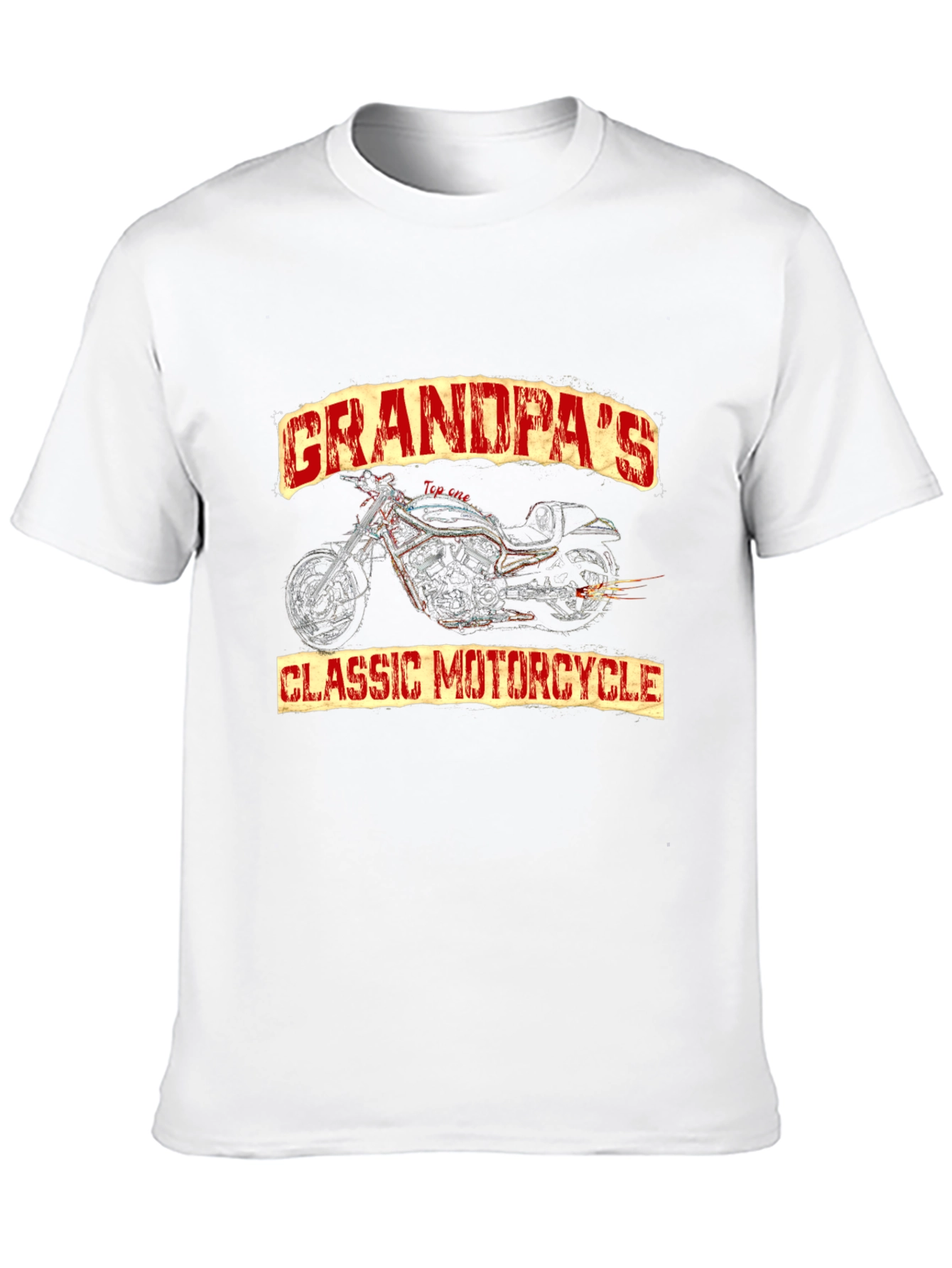 Grandpas Classic Motorcycle Graphic T-Shirt